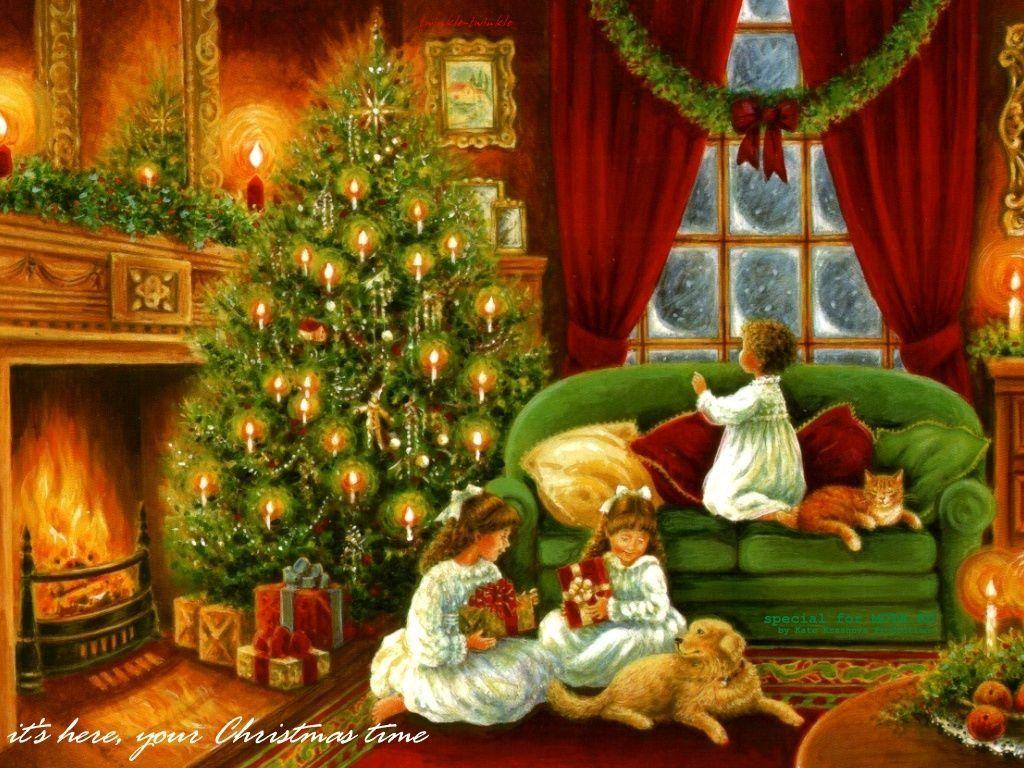 1024x768 Christmas Old Fashioned Wallpaper 1024×768