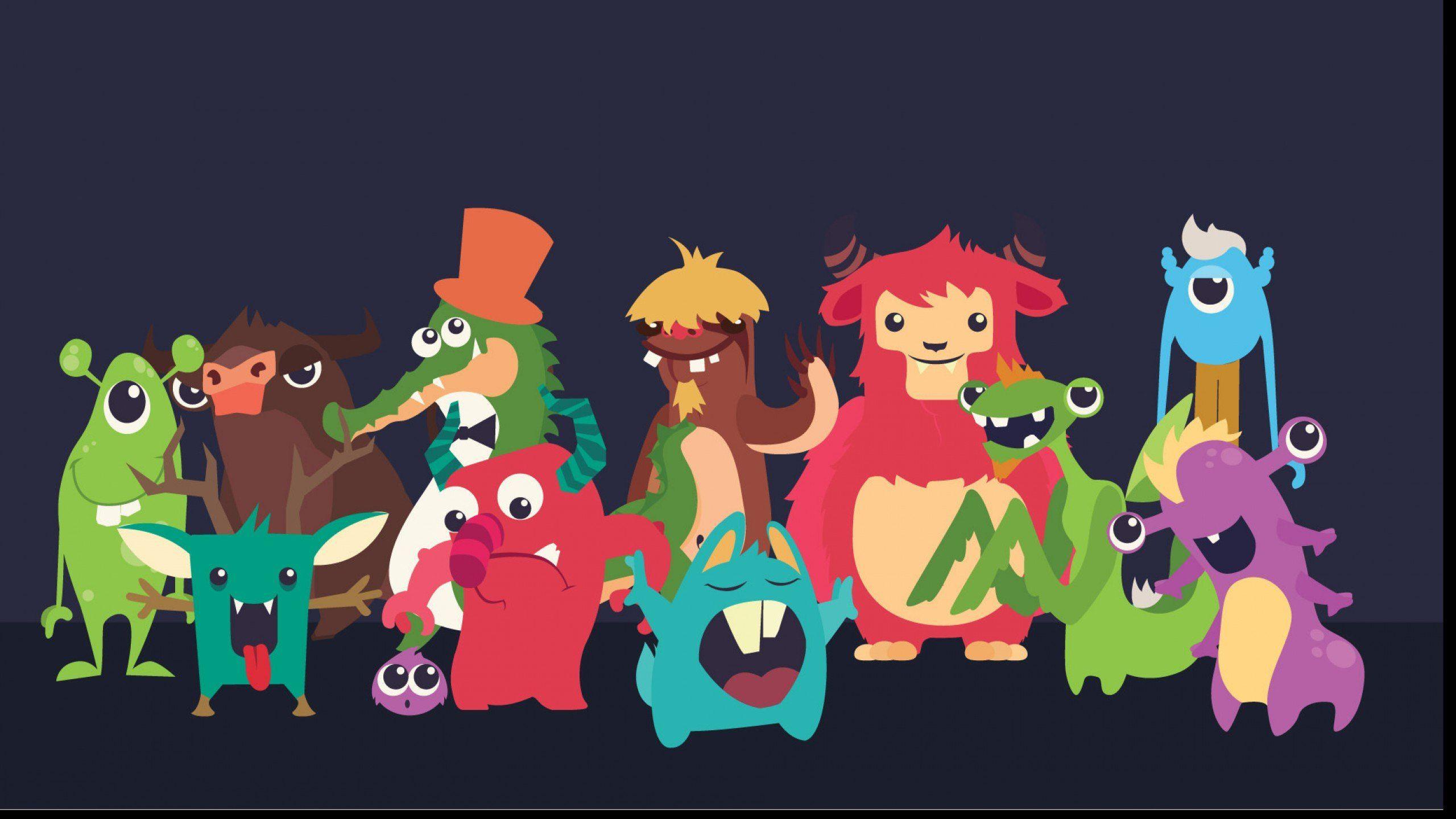 2560x1440 Monster Cute Wallpaper