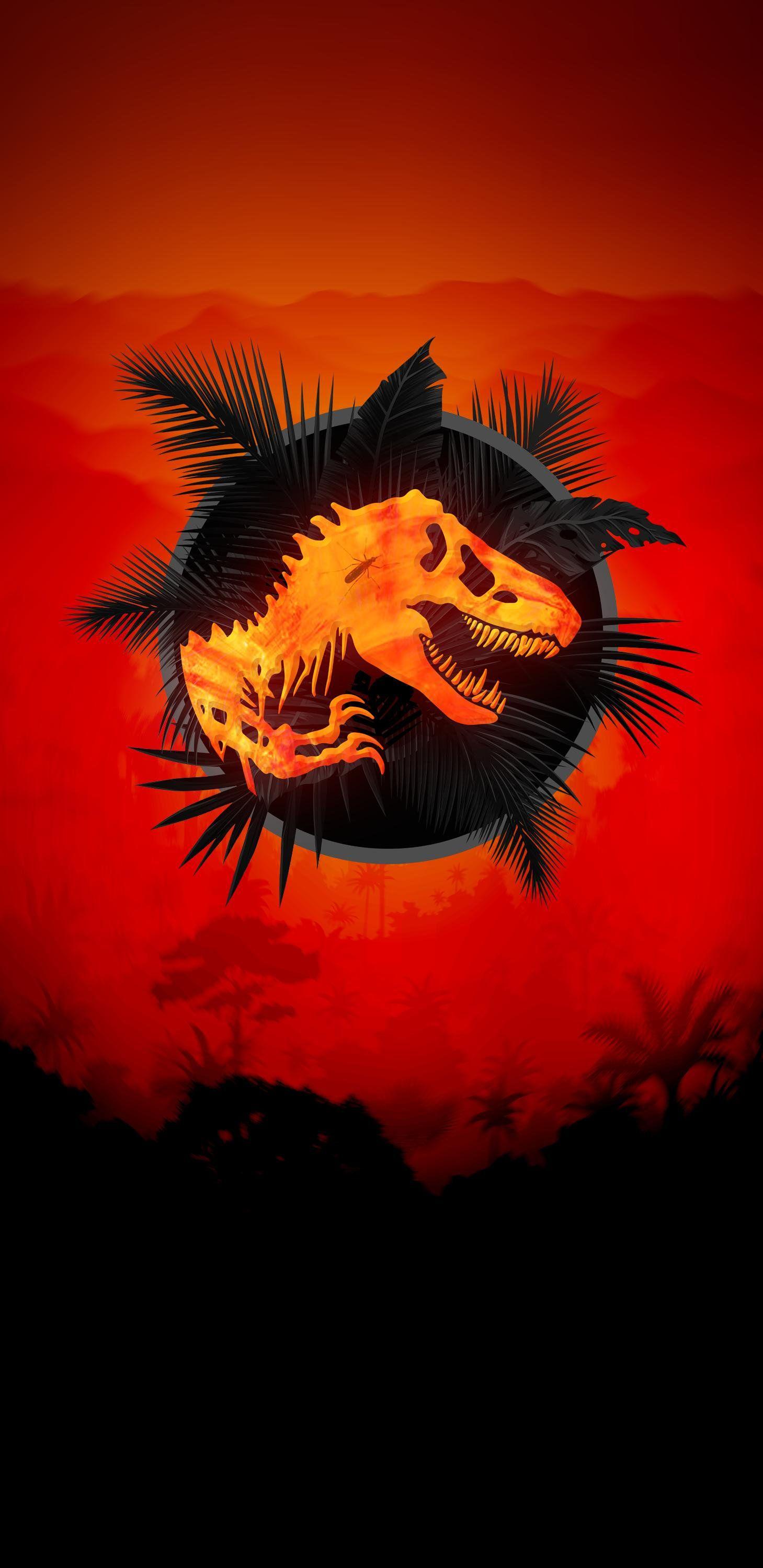 1459x3000 Jurassic Park Walls, Link in comments