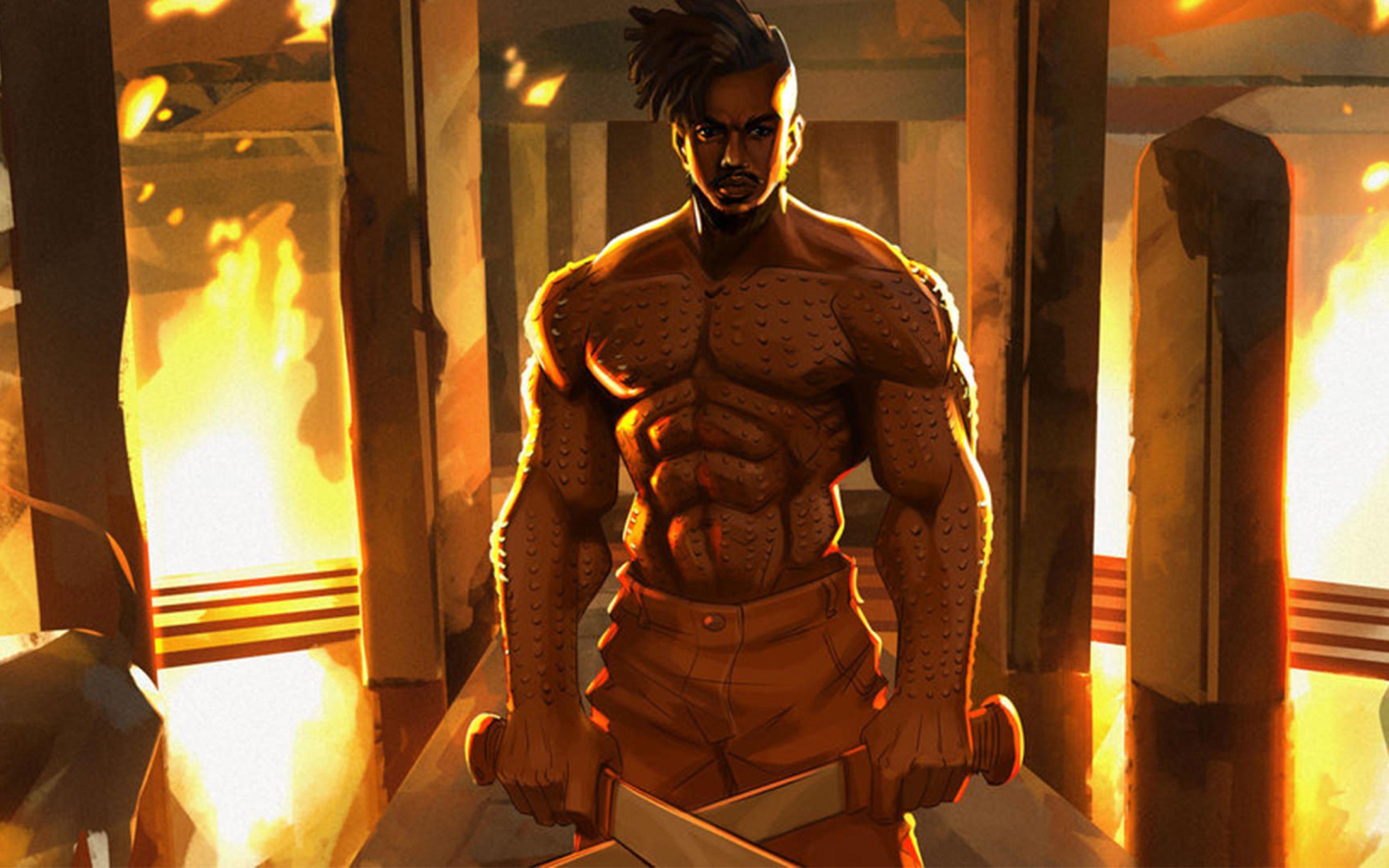 2880x1800 Erik Killmonger Michael Jordan Artwork Macbook Pro Retina Wallpaper, HD Movies 4K Wallpaper, Image, Photo and Background