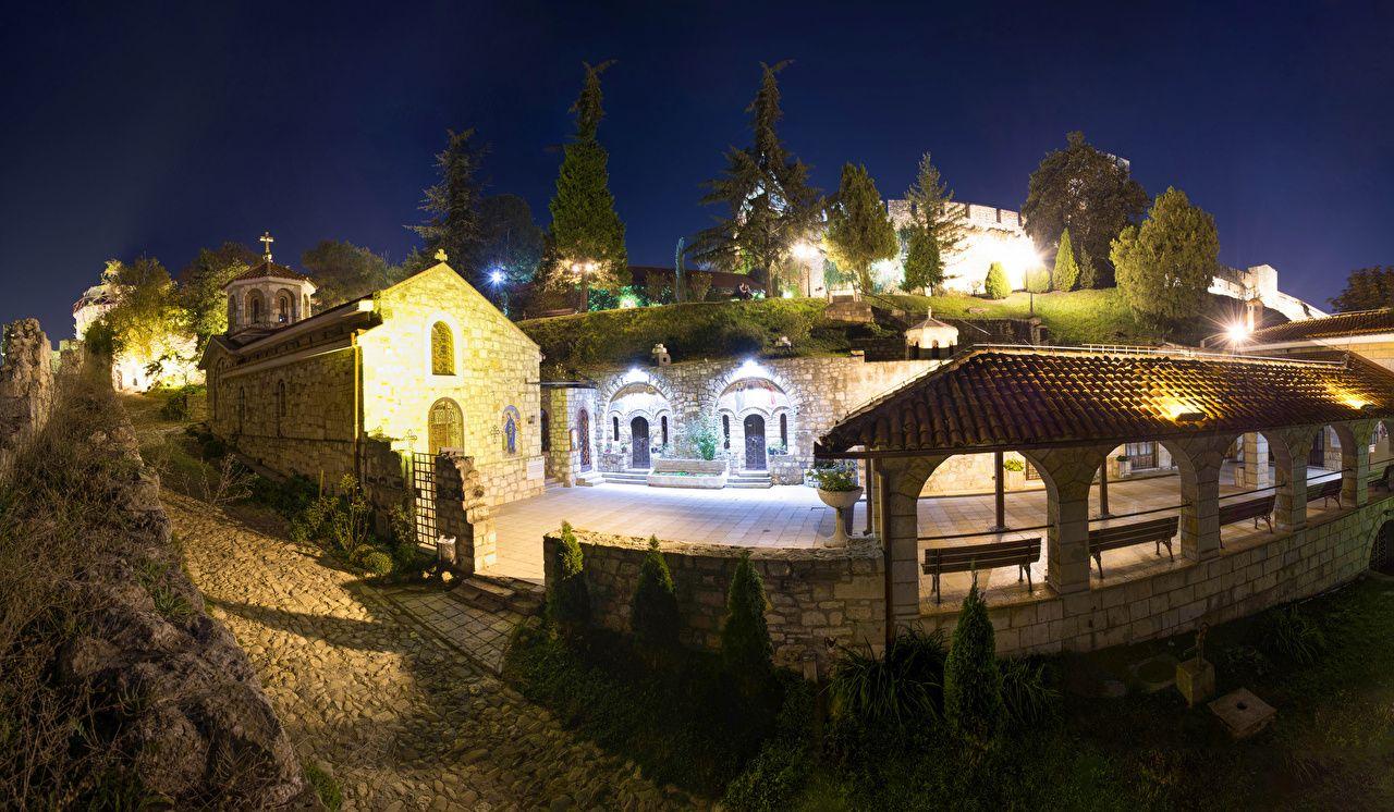1280x746 Desktop Wallpaper Serbia Church of Saint Petka Beograd Night temple