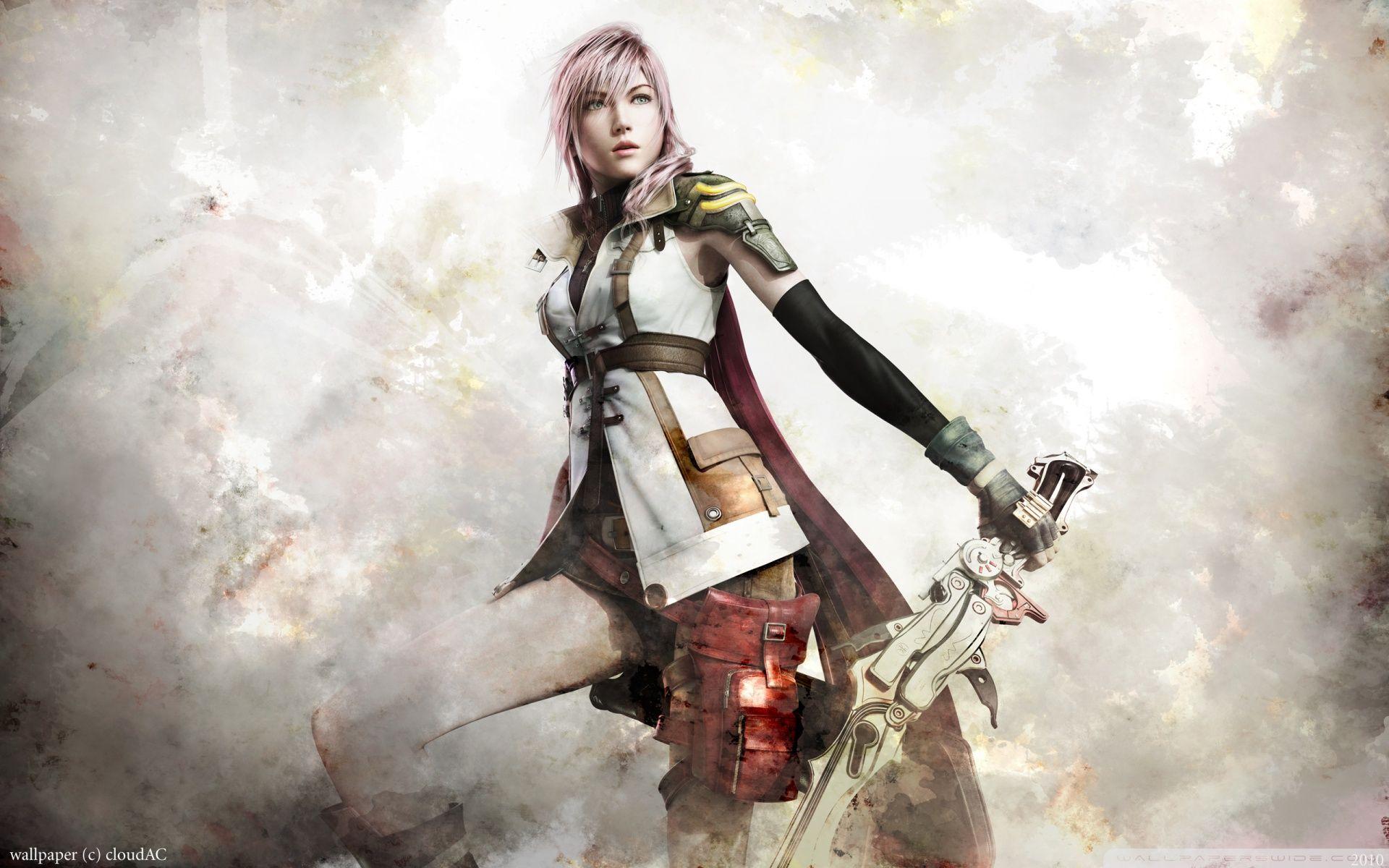 1920x1200 Final Fantasy XIII Lightning Artwork Ultra HD Desktop Background Wallpaper for