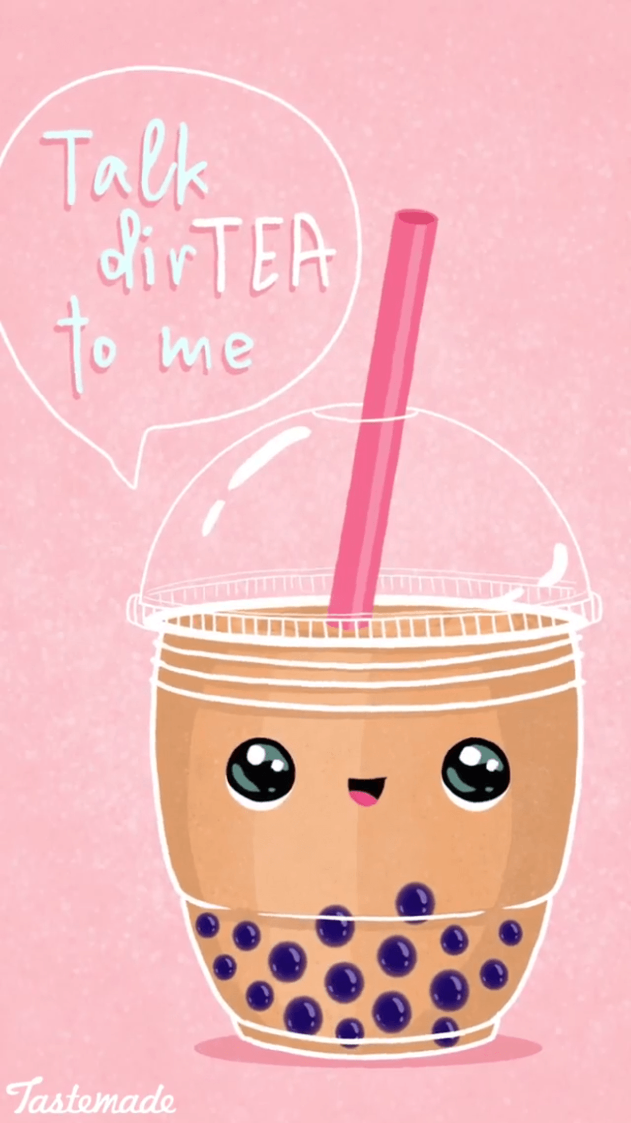 1242x2208 Cute Boba Wallpaper