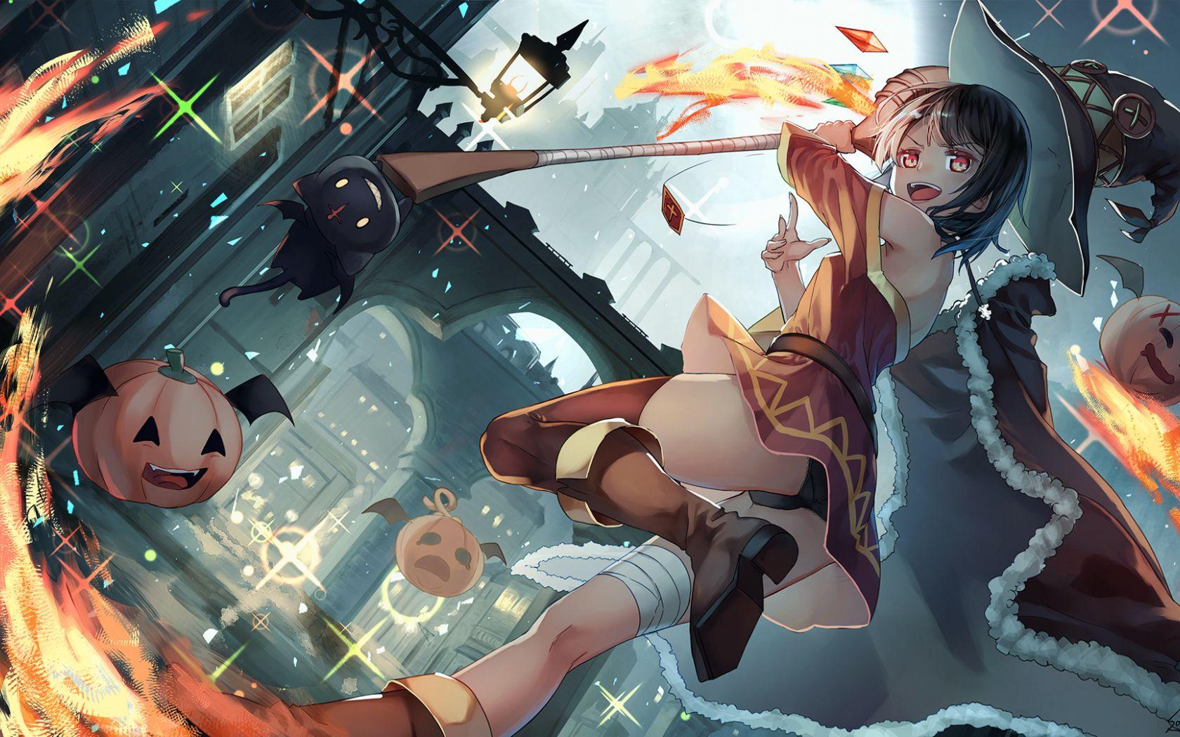 1680x1050 Desktop Wallpaper Megumin, Witch, Anime Girl, Halloween, HD Image, Picture, Background, B146fa