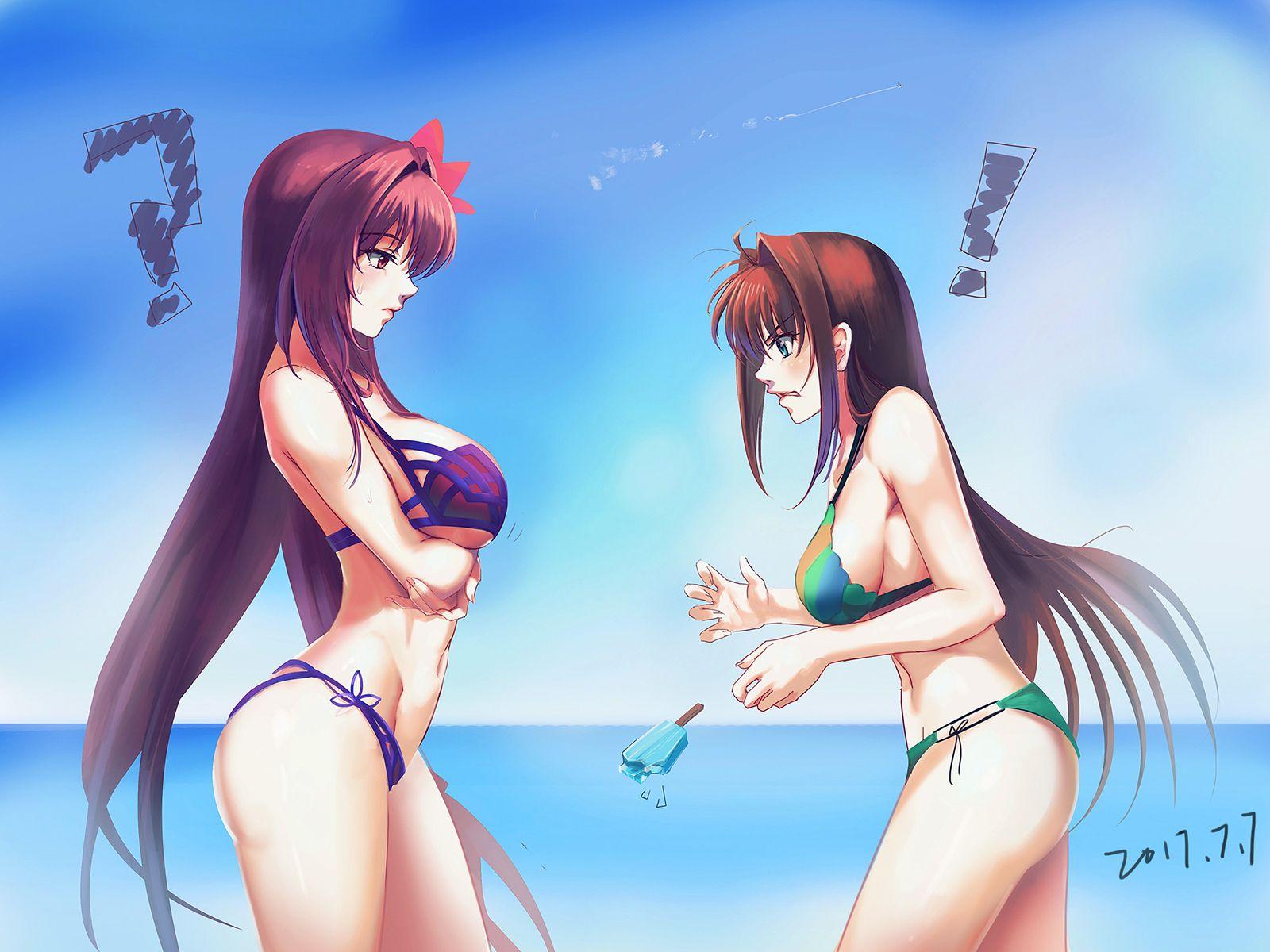1600x1200 scathach, scathach, and aozaki aoko (fate and 3 more) drawn