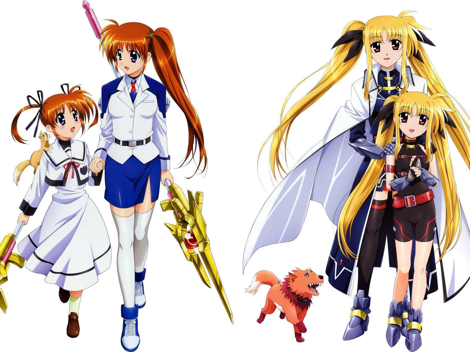 1600x1200 Tags: Mahou Shoujo Lyrical Nanoha, Fate Testarossa, Wallpaper, Takamachi Nanoha, Arf, Yuuno Scrya, Okuda Yasuhiro, Mahou Shoujo Lyrical Nanoha StrikerS