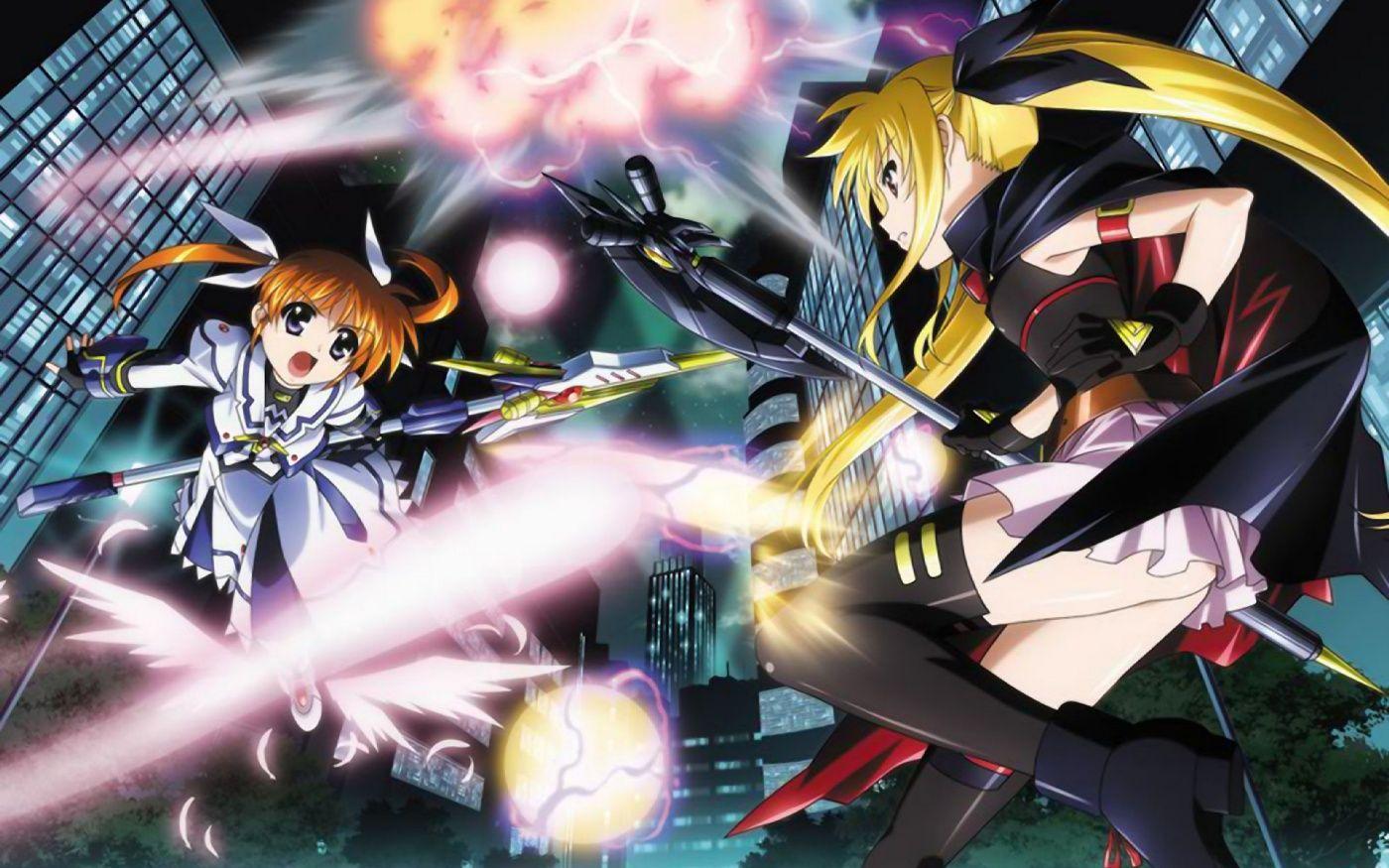 1400x875 mahou shoujo lyrical nanoha mahou shoujo lyrical nanoha the movie 1st fate testarossa takamachi nanoha wallpaper jpeg artifacts