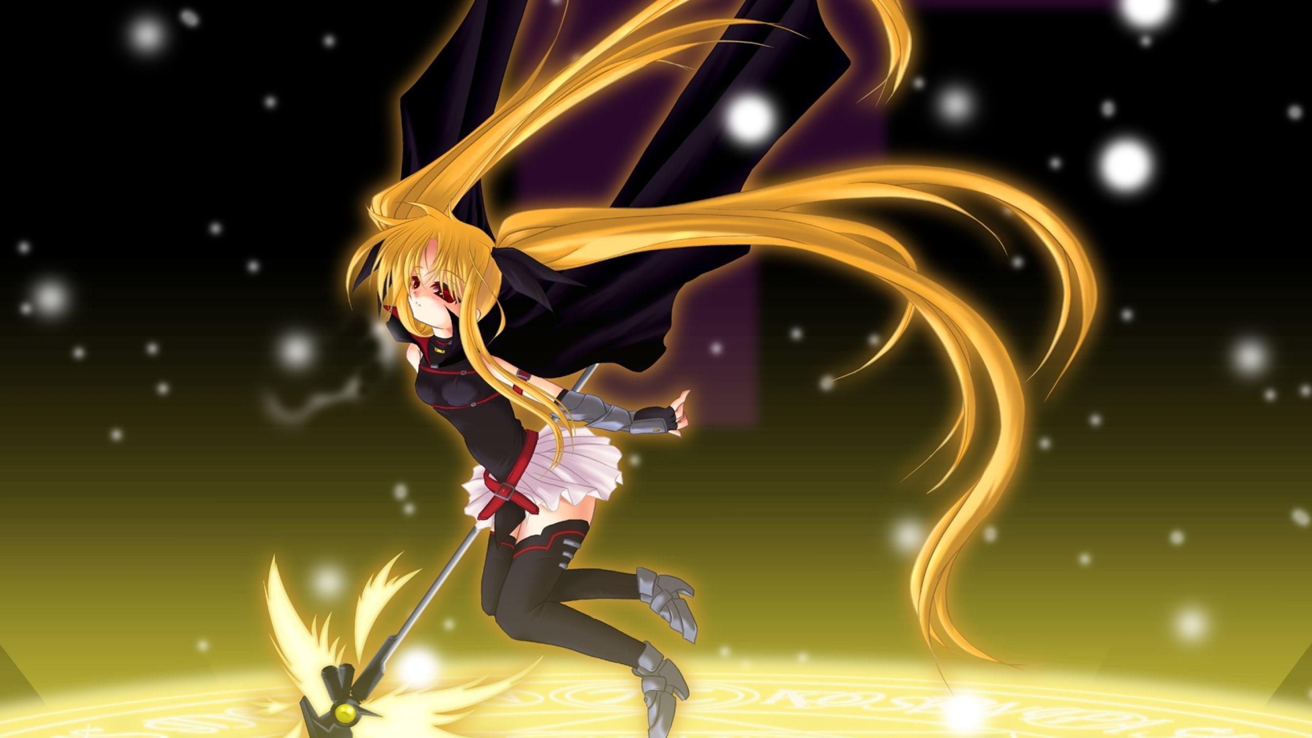 2560x1440 fate testarossa mahou shoujo lyrical nanoha, girl, blonde 1440P Resolution Wallpaper, HD Anime 4K Wallpaper, Image, Photo and Background