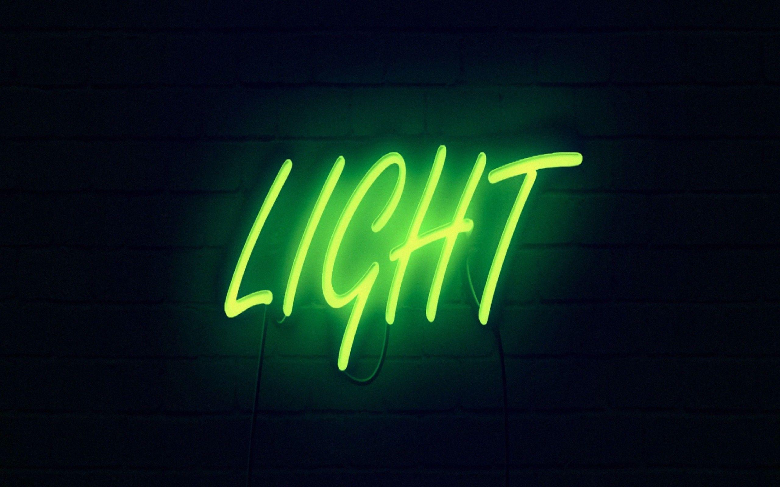 2560x1600 Green neon sign HD Wallpaper 13 Retina Macbook Pro