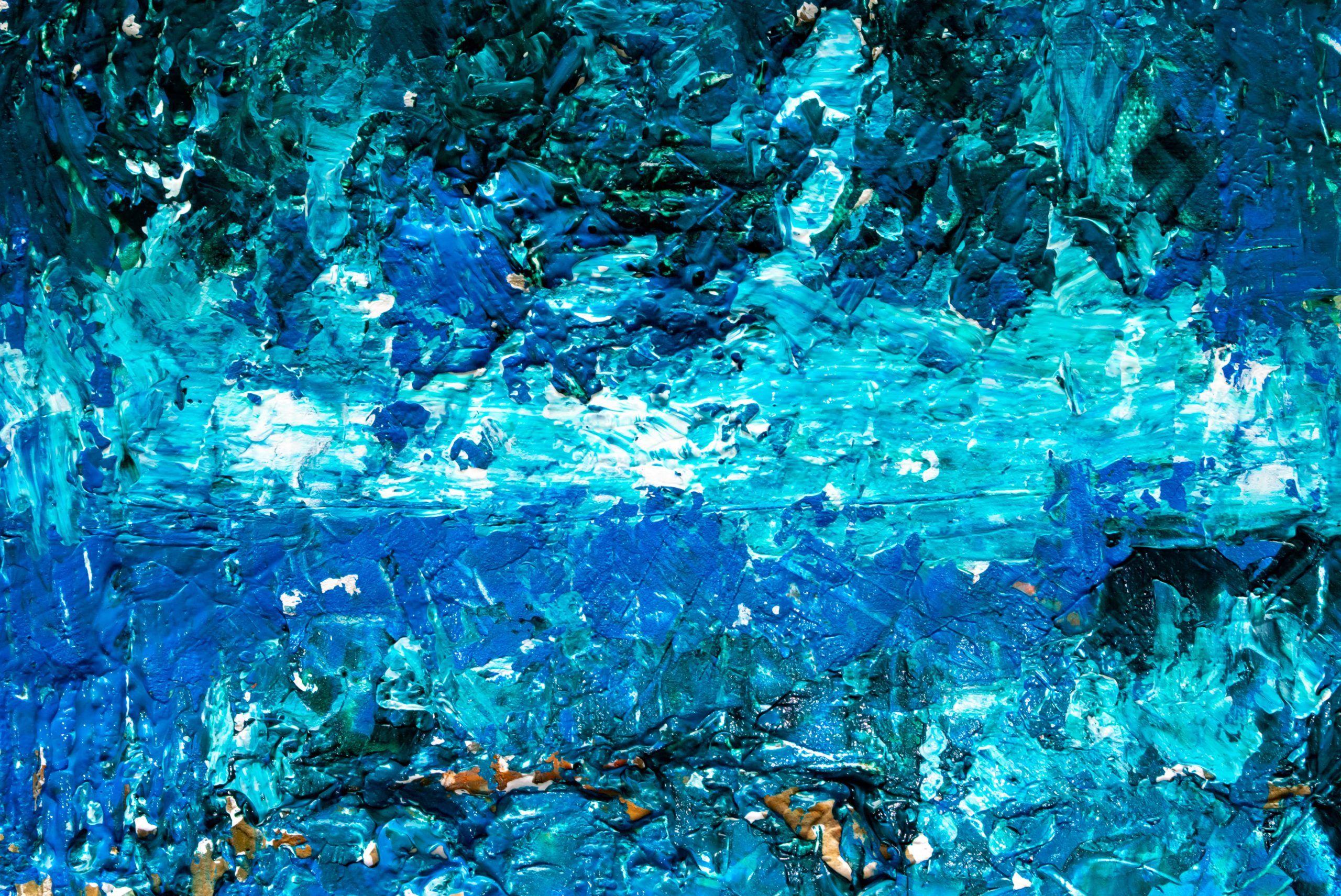 2560x1711 Textures Wallpaper • Close View of Blue Abstract Painting, abstract expressionism wallpaper • Wallpaper For You The Best Wallpaper For Desktop & Mobile