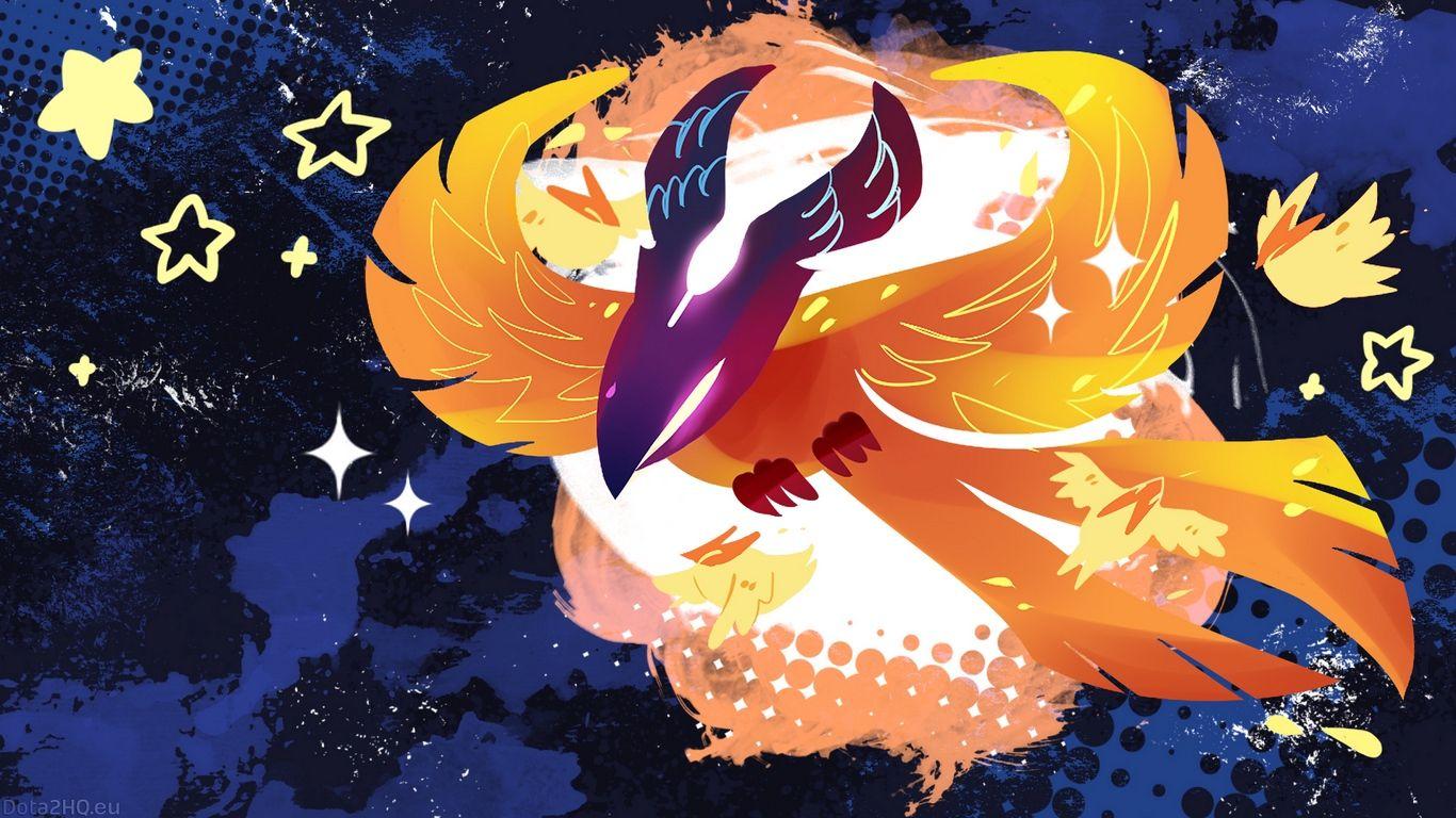 1366x768 Download wallpaper 1366x768 icarus, the phoenix, dota art tablet