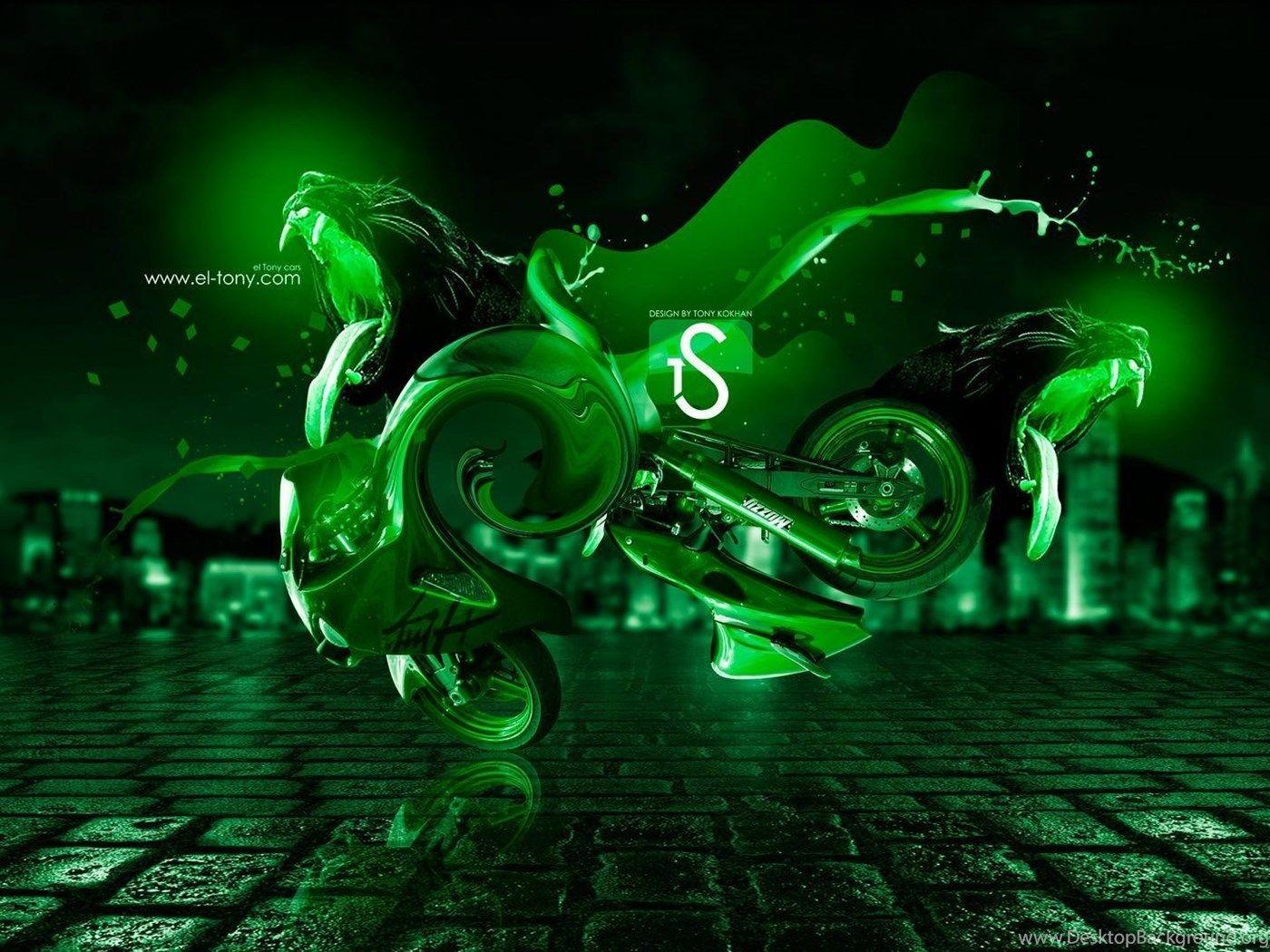 1400x1050 Green Neon HD Wallpaper Desktop Background