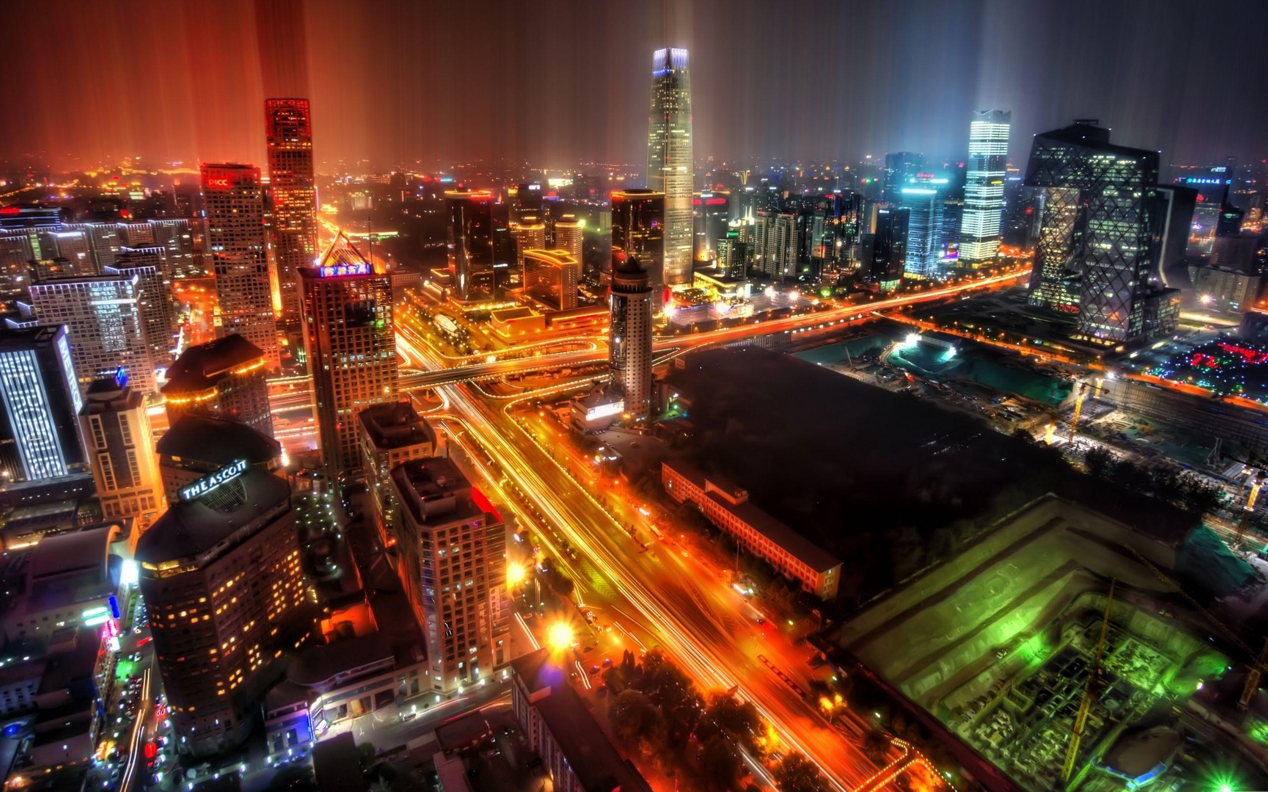 2560x1600 Downtown Beijing After Rain MacBook Air Wallpaper Download