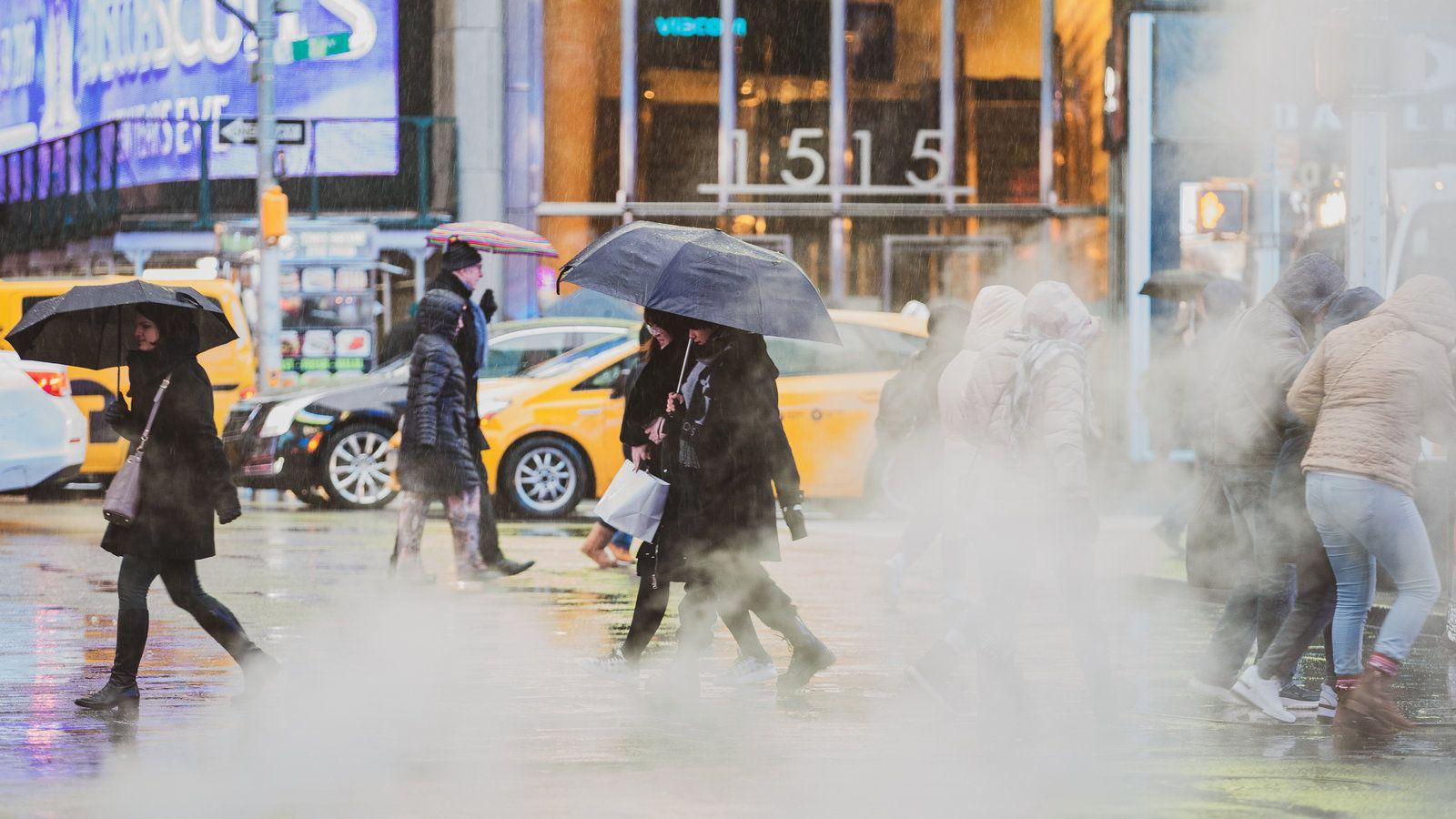 1600x900 Rain, Then the First Snow of the Season in the New York Area