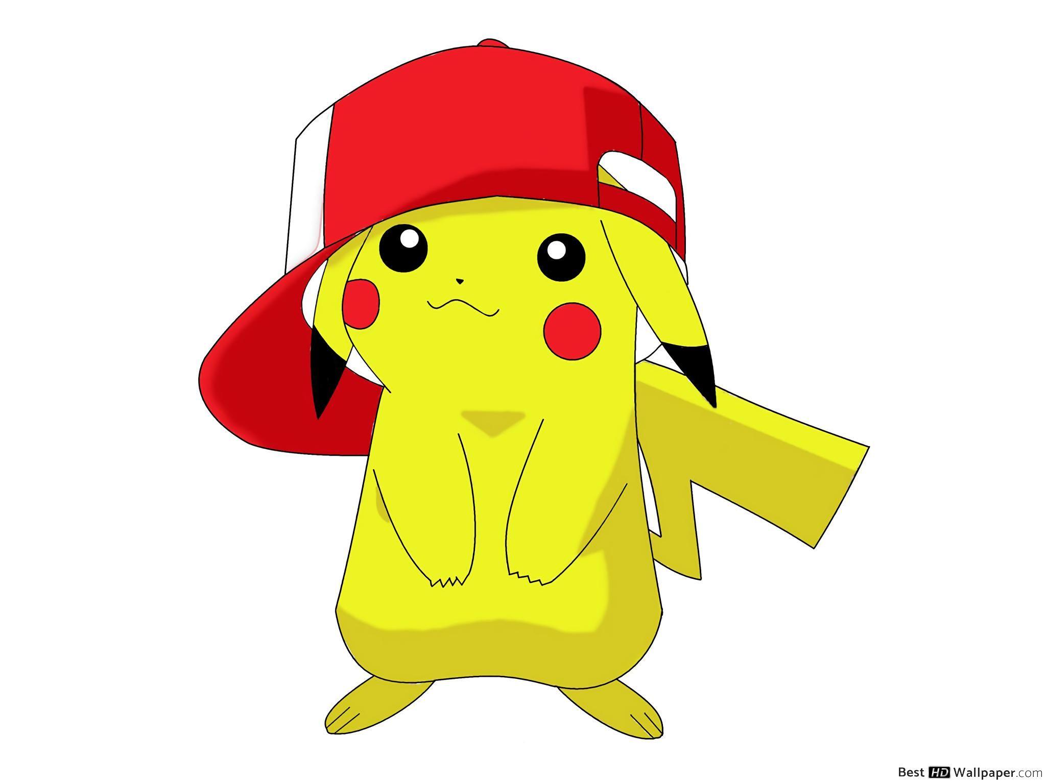 2048x1536 Pikachu with red cap HD wallpaper download
