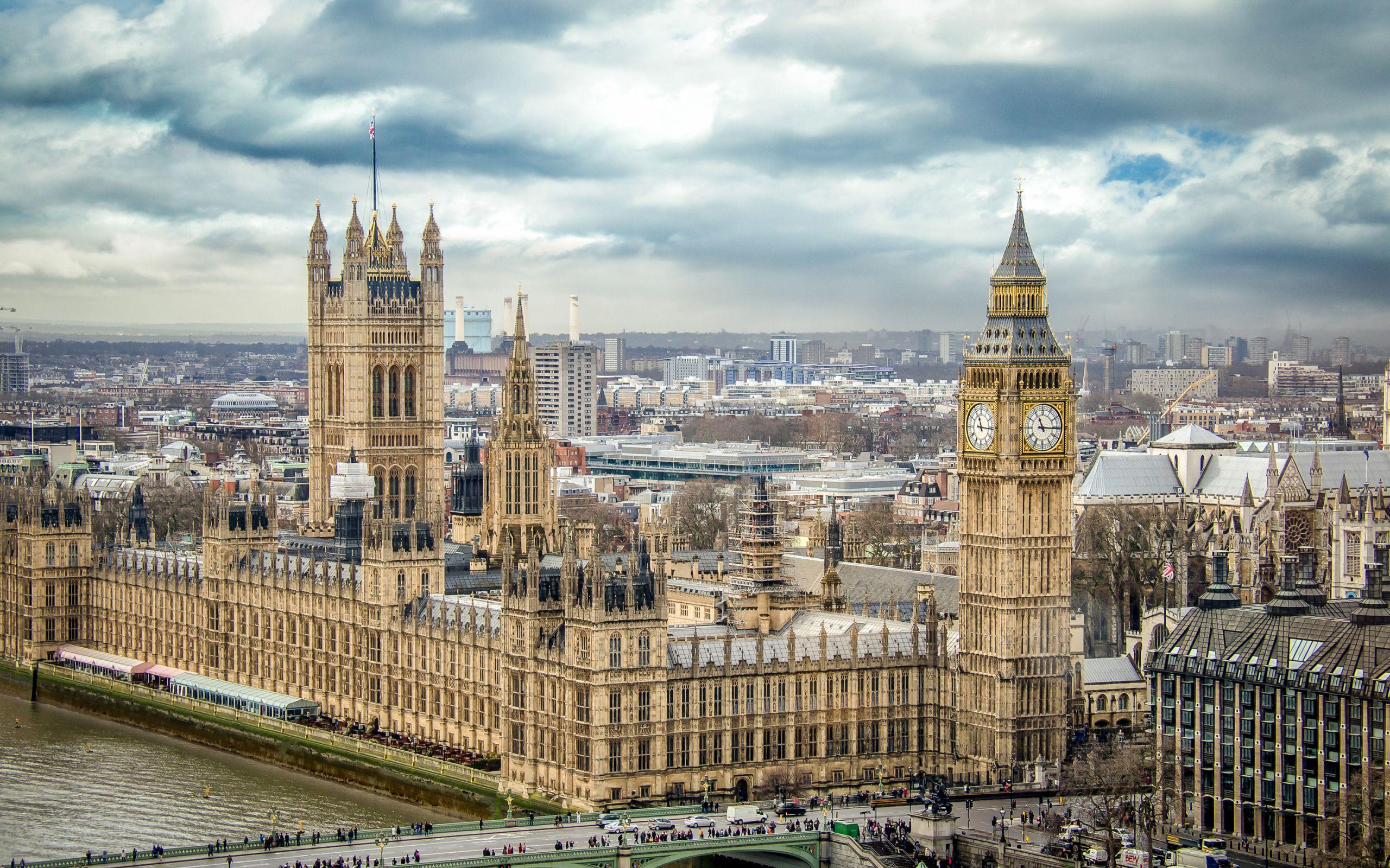 2560x1600 Cung điện Westminster và Big Ben trên bầu trời, London.  nước Anh