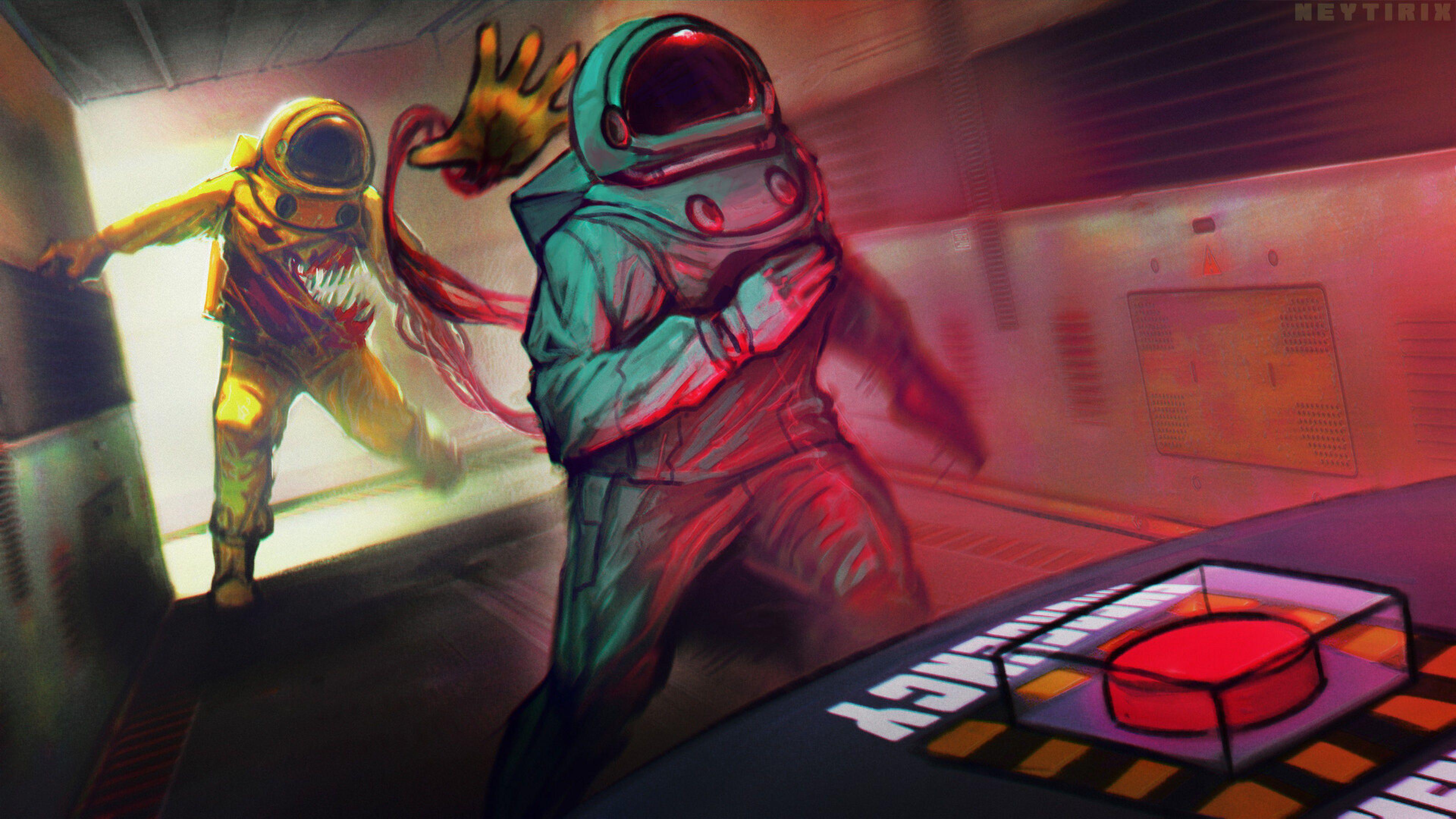 3840x2160 Imposter vs Crewmate Among Us 4K Wallpaper, HD Games 4K Wallpaper, Image, Photo and Background