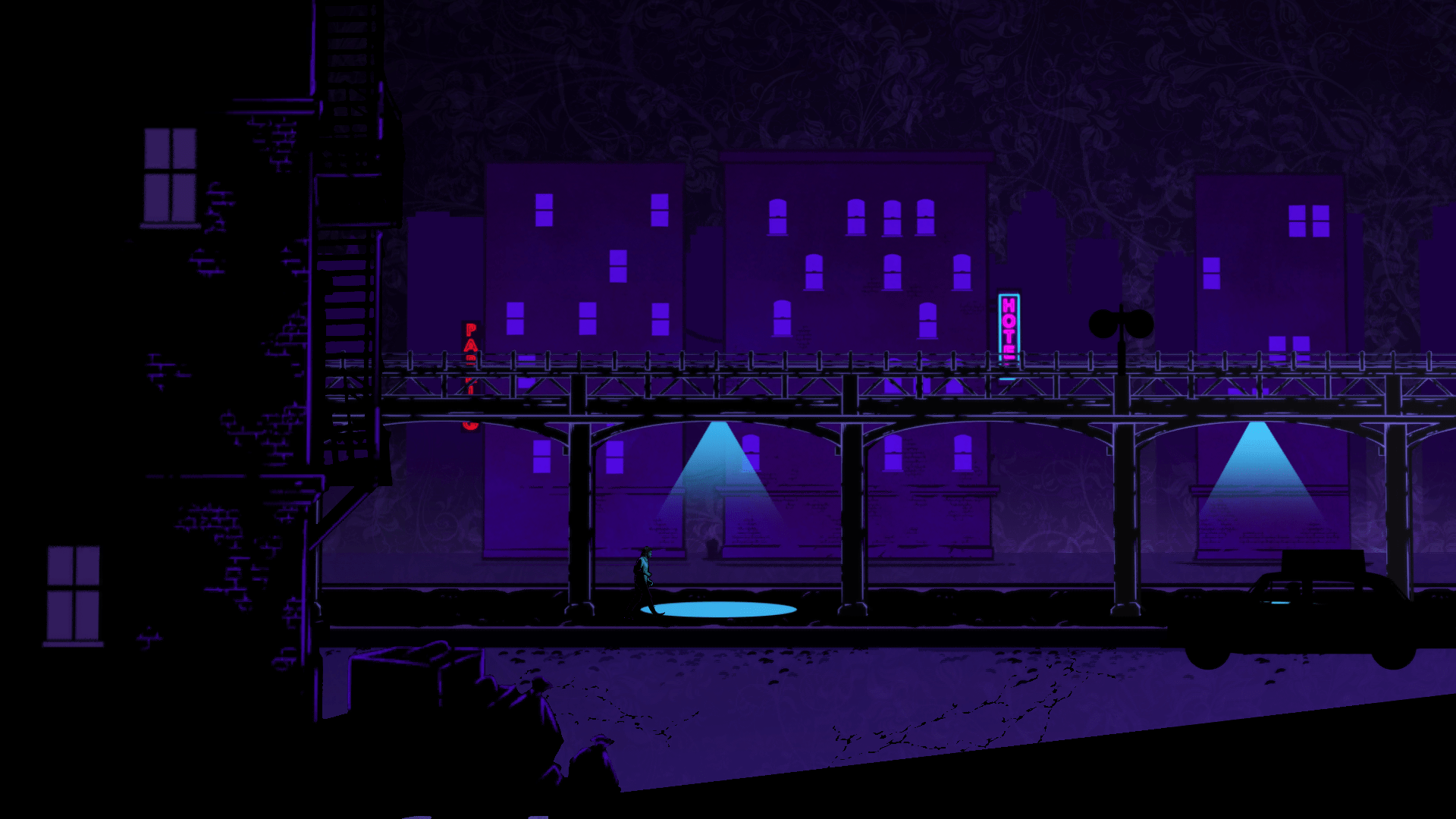 1920x1080 The Wolf Among Us Video Games Dark Purple Wallpaper:1920x1080