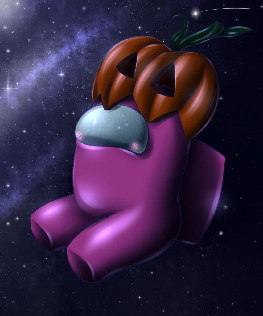 853x1024 Among Us Profile Pics Purple, HD Purple Among Us Character With Police Hat Png Citypng