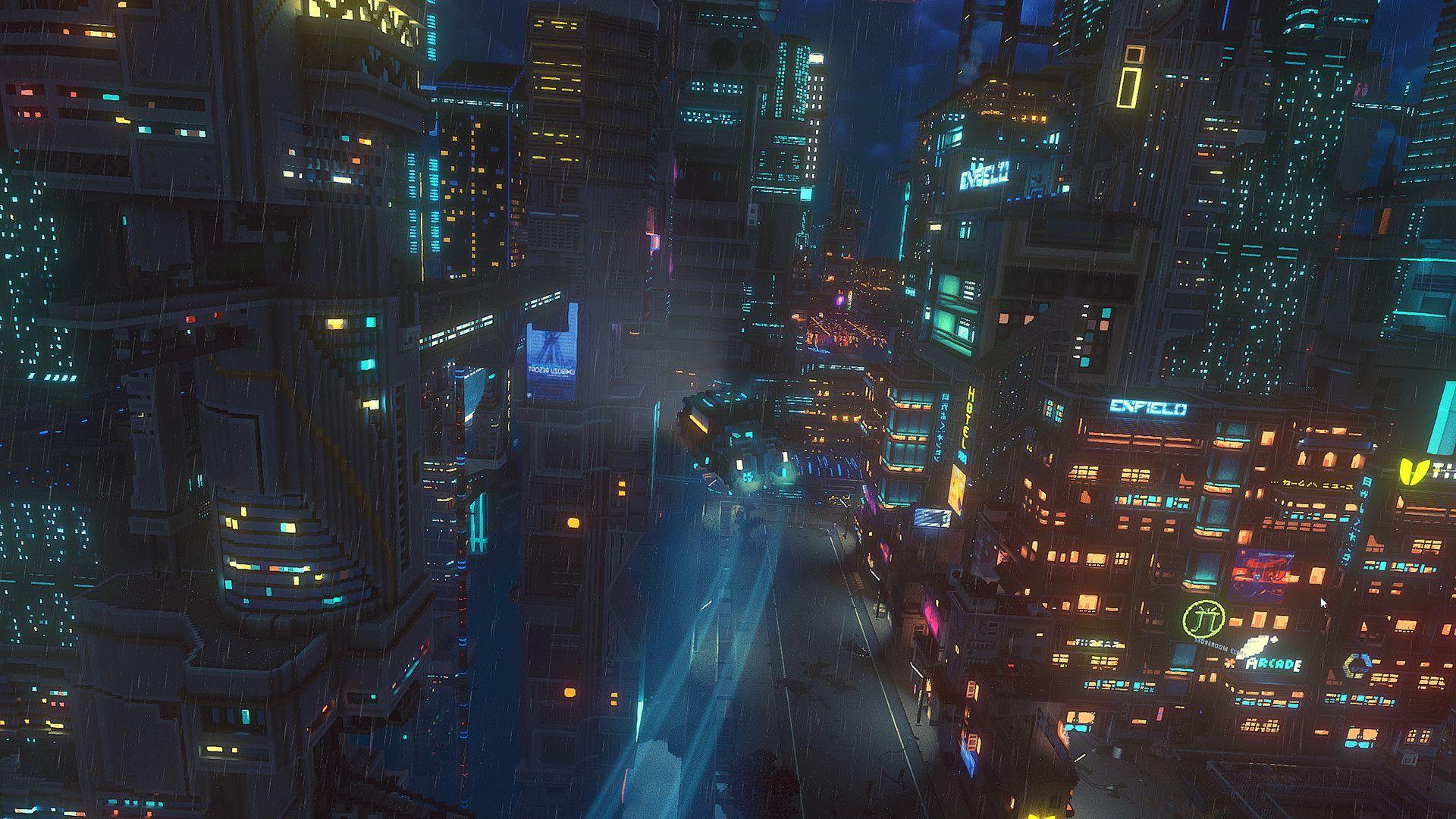 1920x1080 Neon Noir Story Based Exploration Title Cloudpunk Launches Next Week On PC
