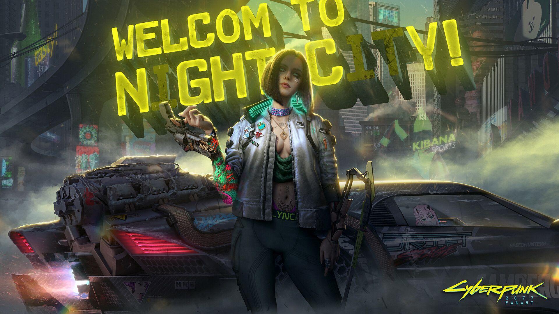 1920x1080 Neon Welcome To Night City Cyberpunk 2077 Wallpaper, HD Games 4K Wallpaper, Image, Photo and Background