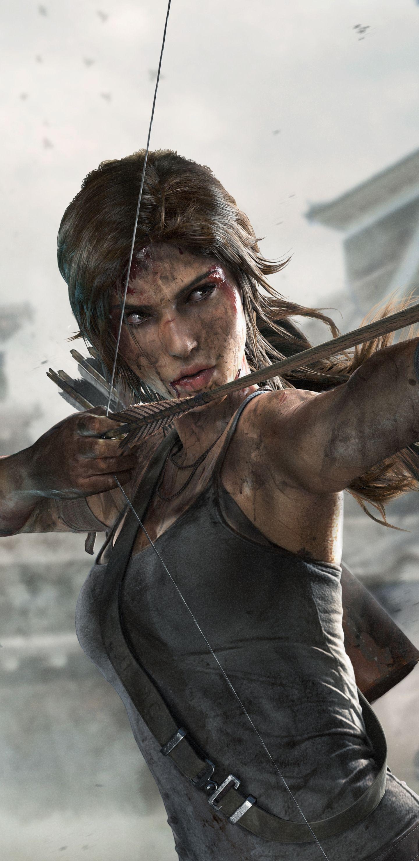 1440x2960 Wallpaper Lara Croft Drawing HD Wallpaper