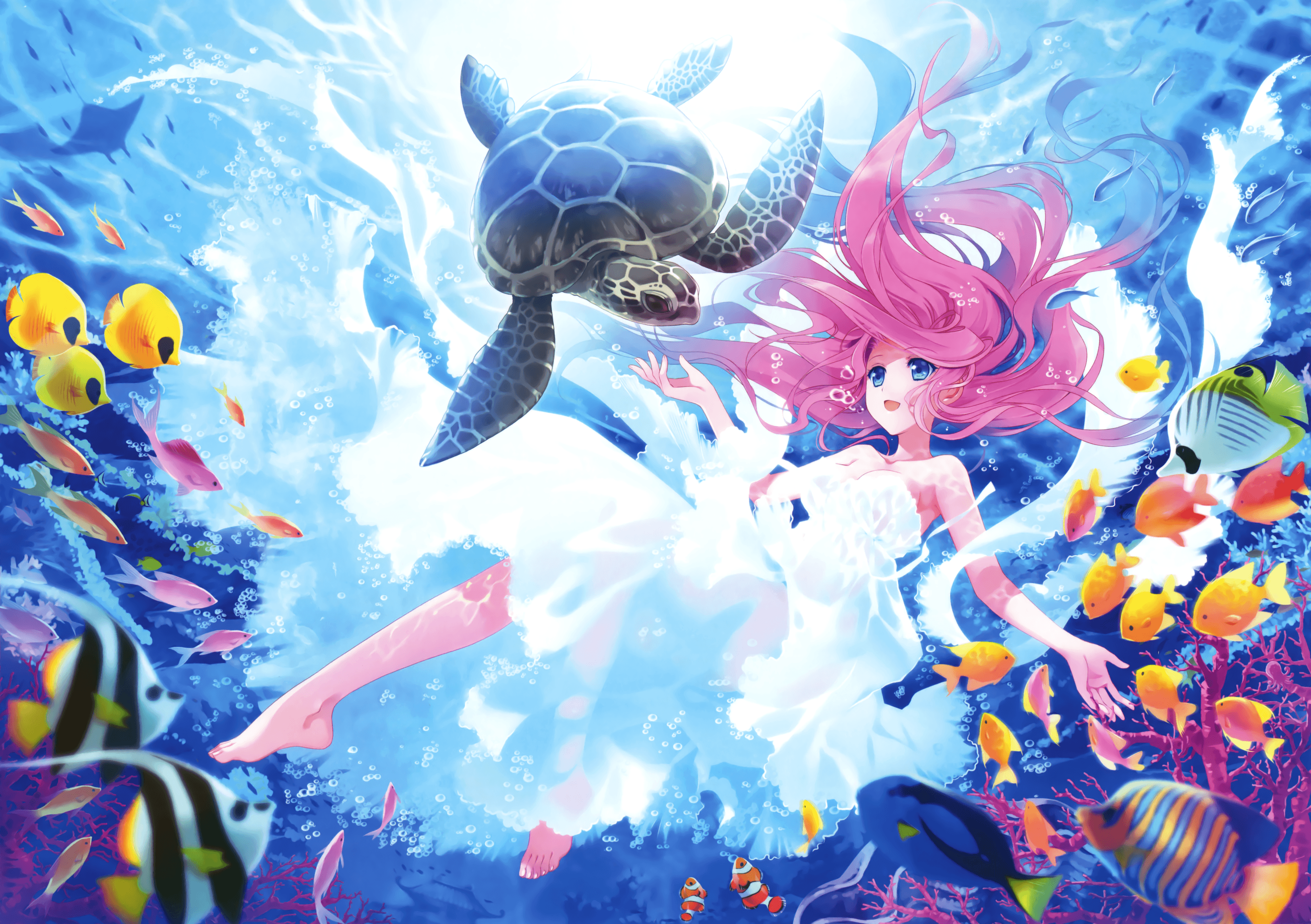 3300x2326 Kawaii Blue Wallpaper