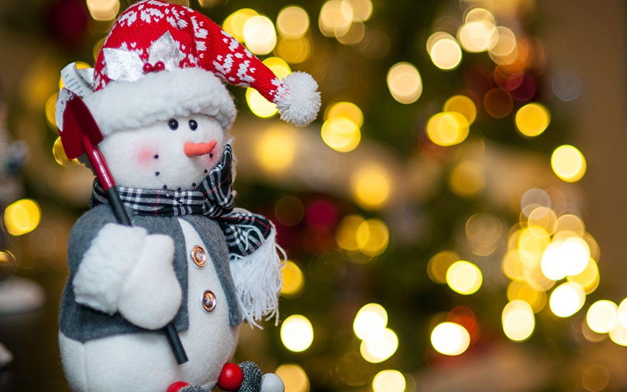 1280x800 Desktop Wallpaper Christmas Winter hat Snowmen Toys Holidays