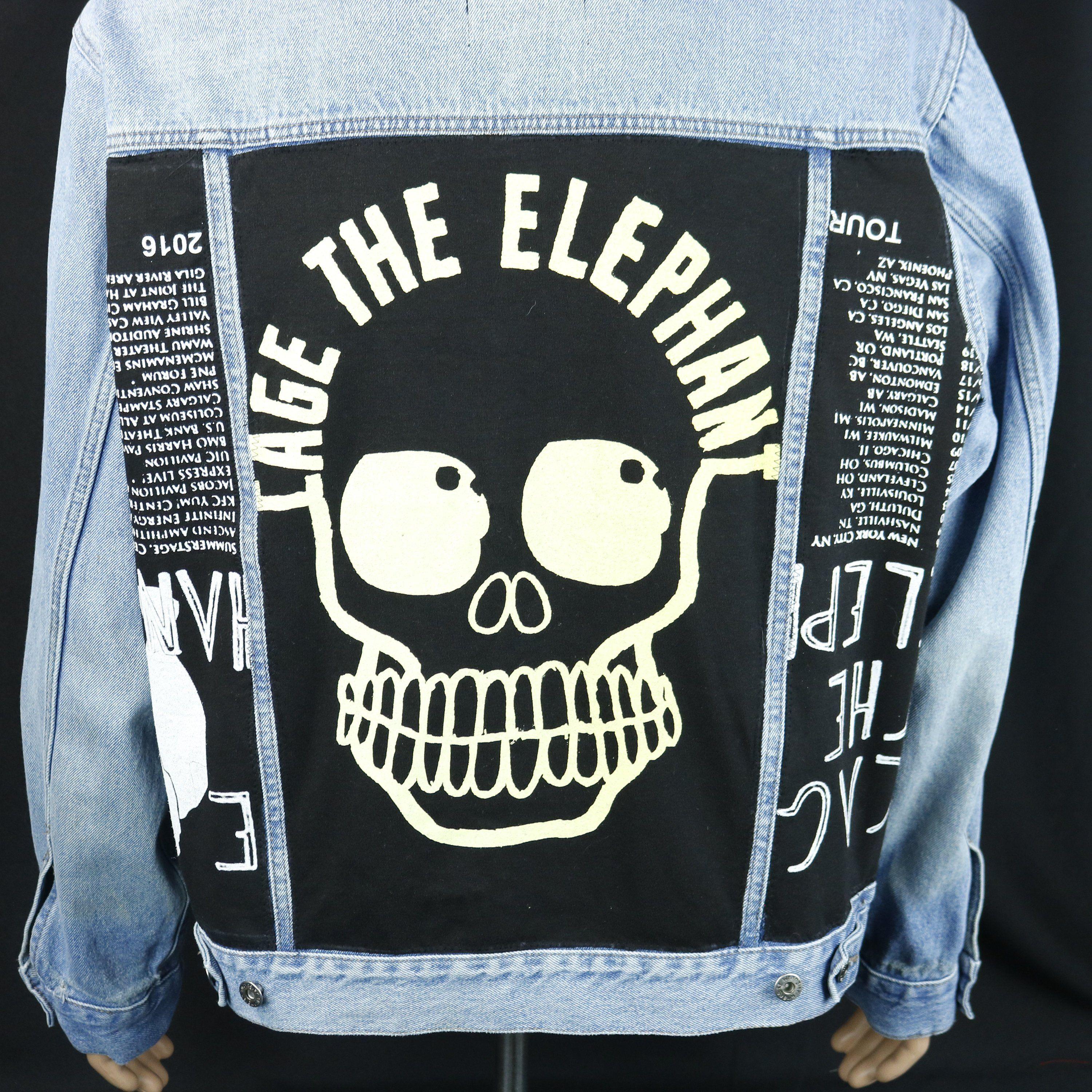 3000x3000 Cage the Elephant Wrangler Jean Jacket Blue Denim Trucker Mens LARGE. Roupas, Capas de álbuns, Melhores imagens