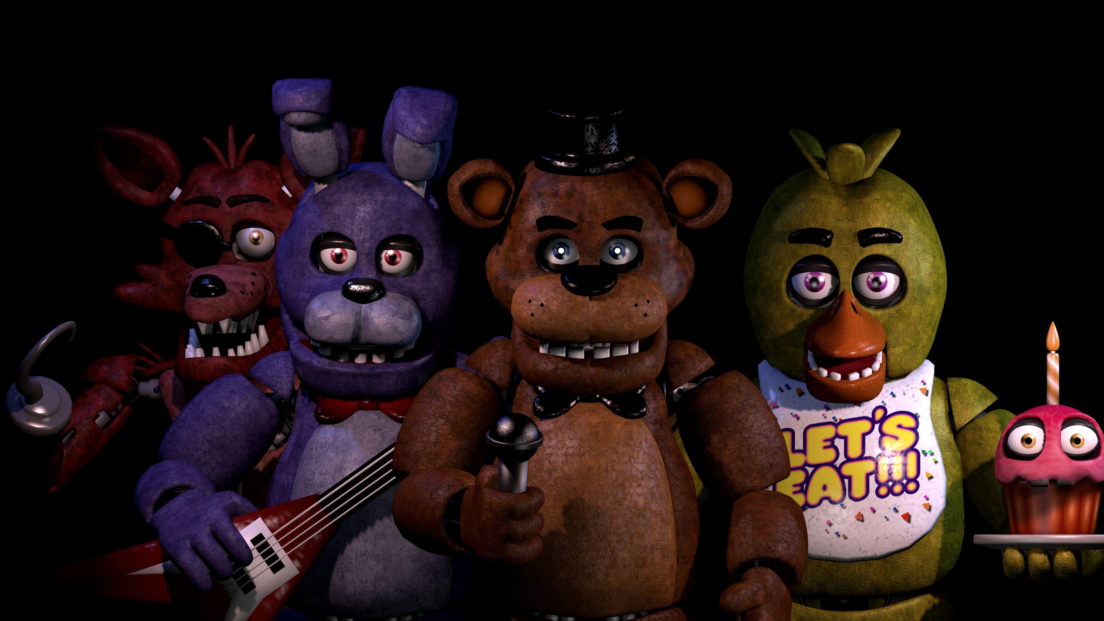 3840x2160 Toy Freddy (Five Nights at Freddys), Toy Bonnie (Five Nights at Freddys), Toy Chica (Five Nights at Freddys) wallpaper