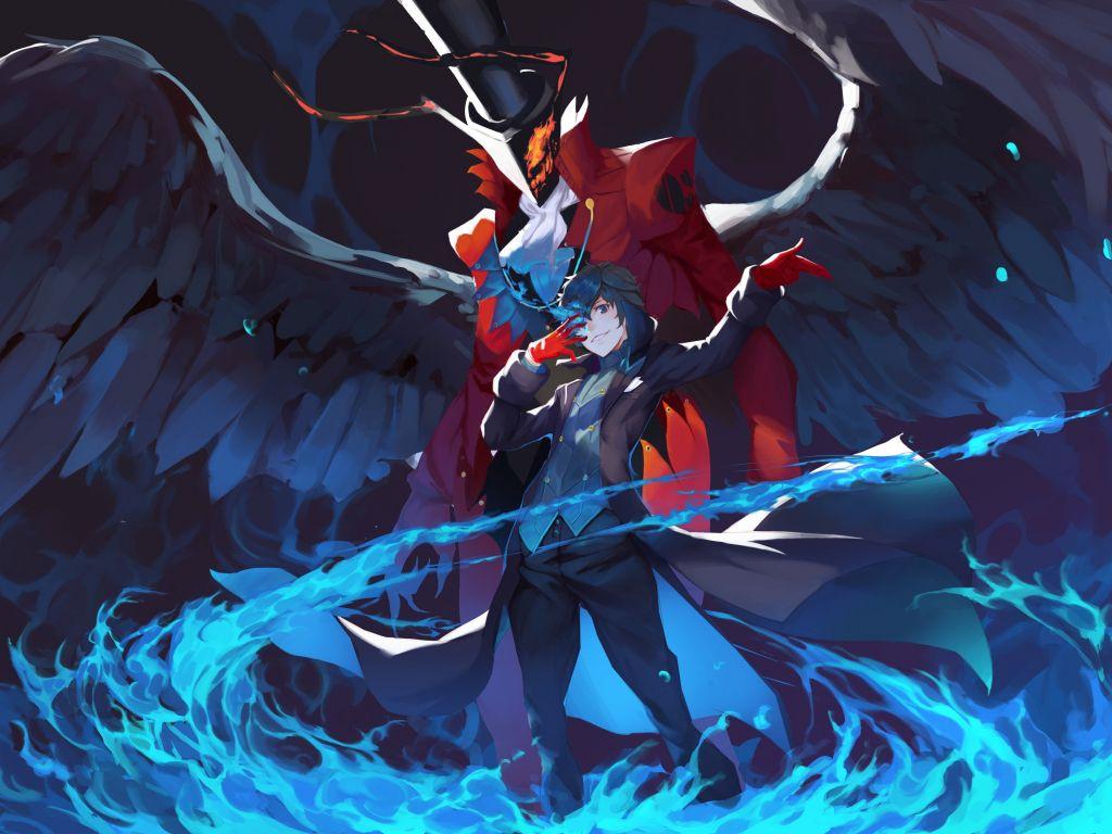 1024x768 Desktop wallpaper akira kurusu, persona anime, video game, HD image, picture, background, f4ce9e