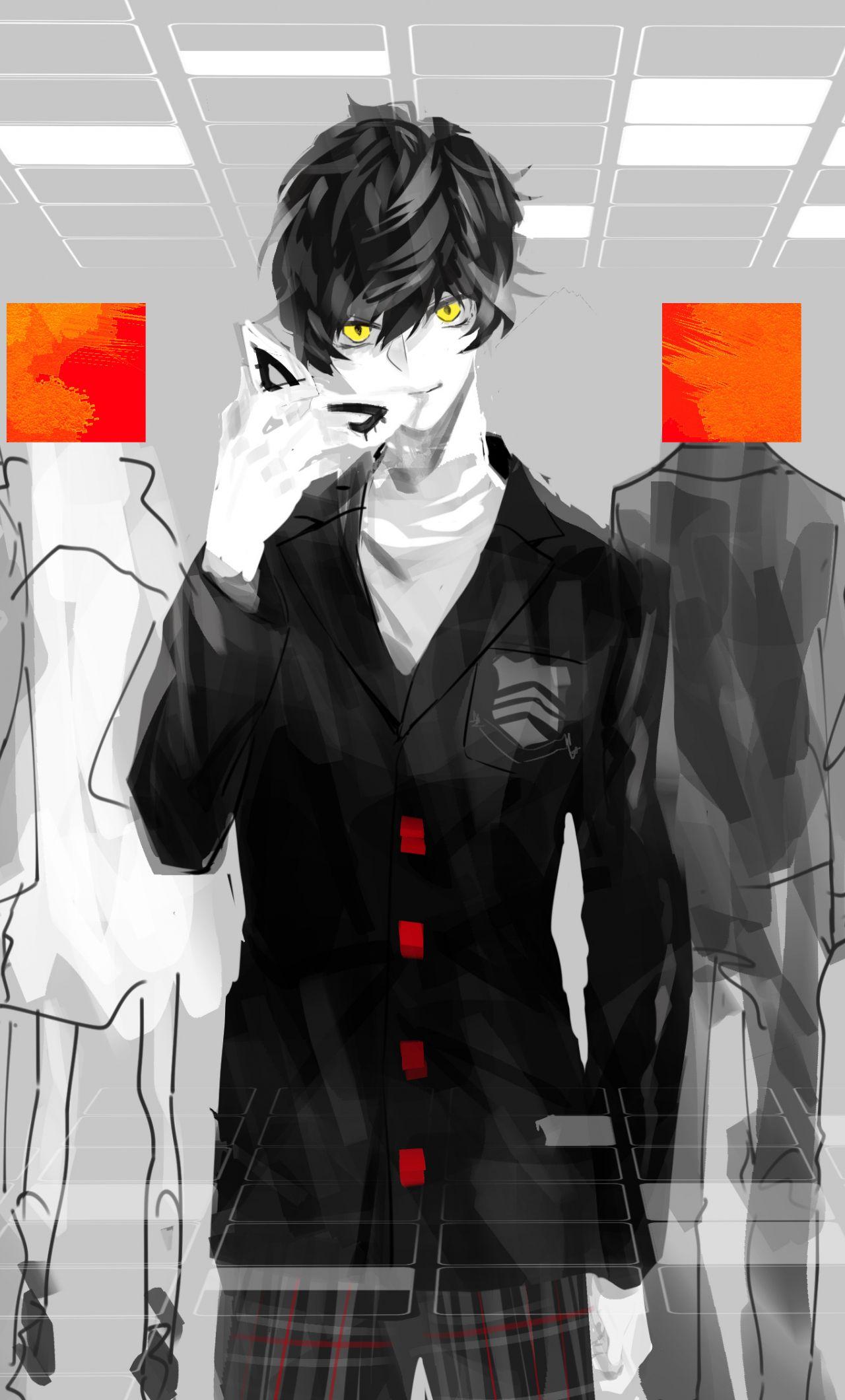 1280x2120 Download 1280x2120 wallpaper persona akira kurusu, anime boy, art, iphone 6 plus, 1280x2120 HD image, background, 10732