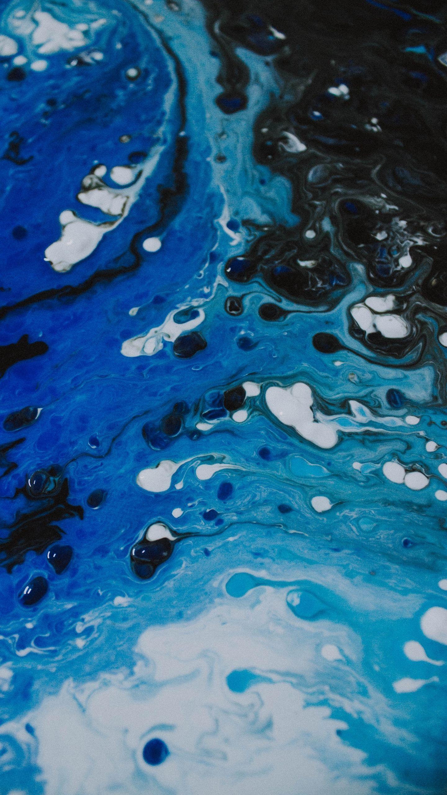 1440x2560 Download wallpaper 1440x2560 paint, drips, white, blue, black qhd samsung galaxy s s edge, note, lg g4 h. Colorful oil painting, Drip painting, HD background