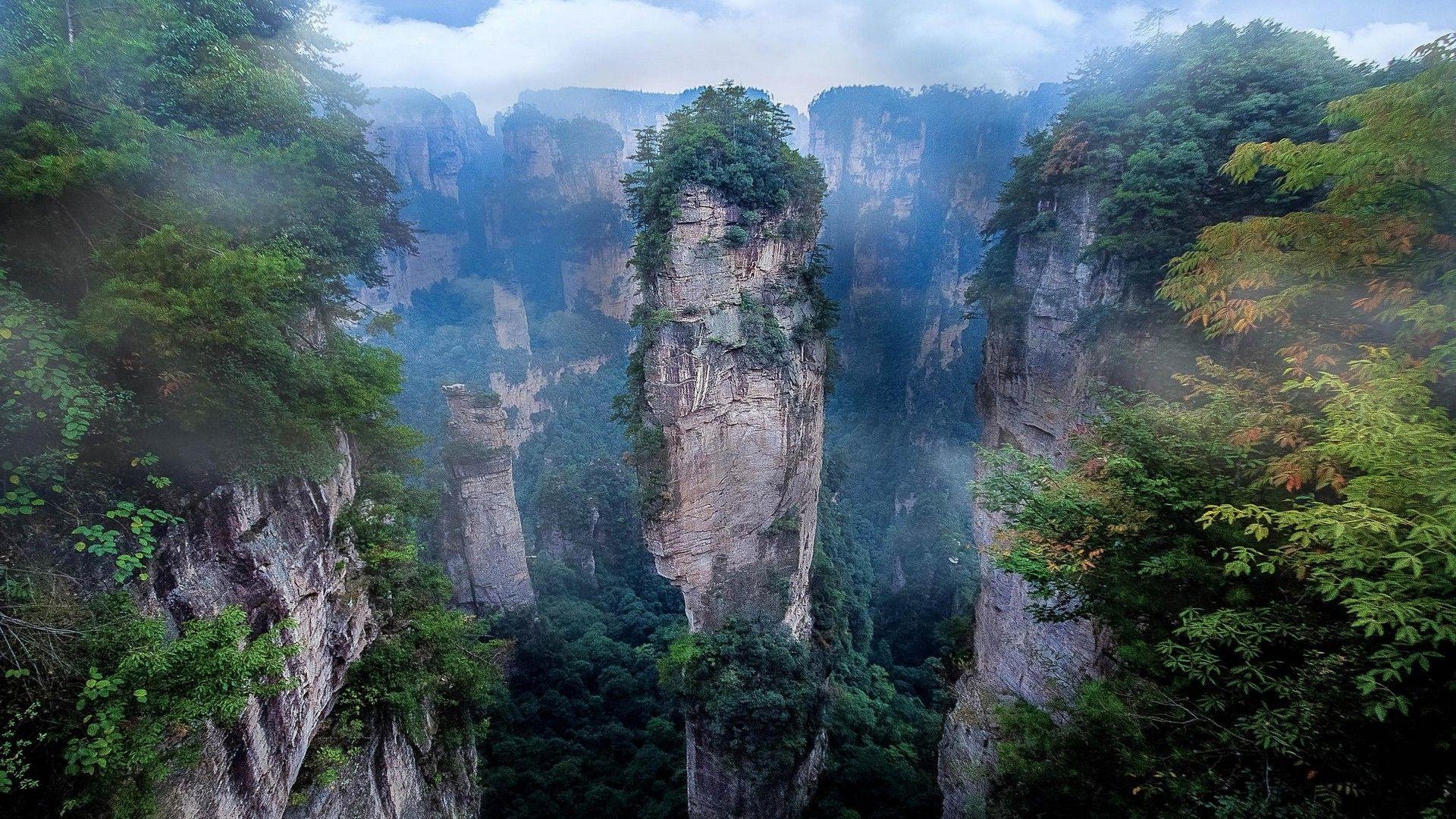 1920x1080 Wallpaper : 1920x1080 px, Avatar, China, cliff, landscape, mist