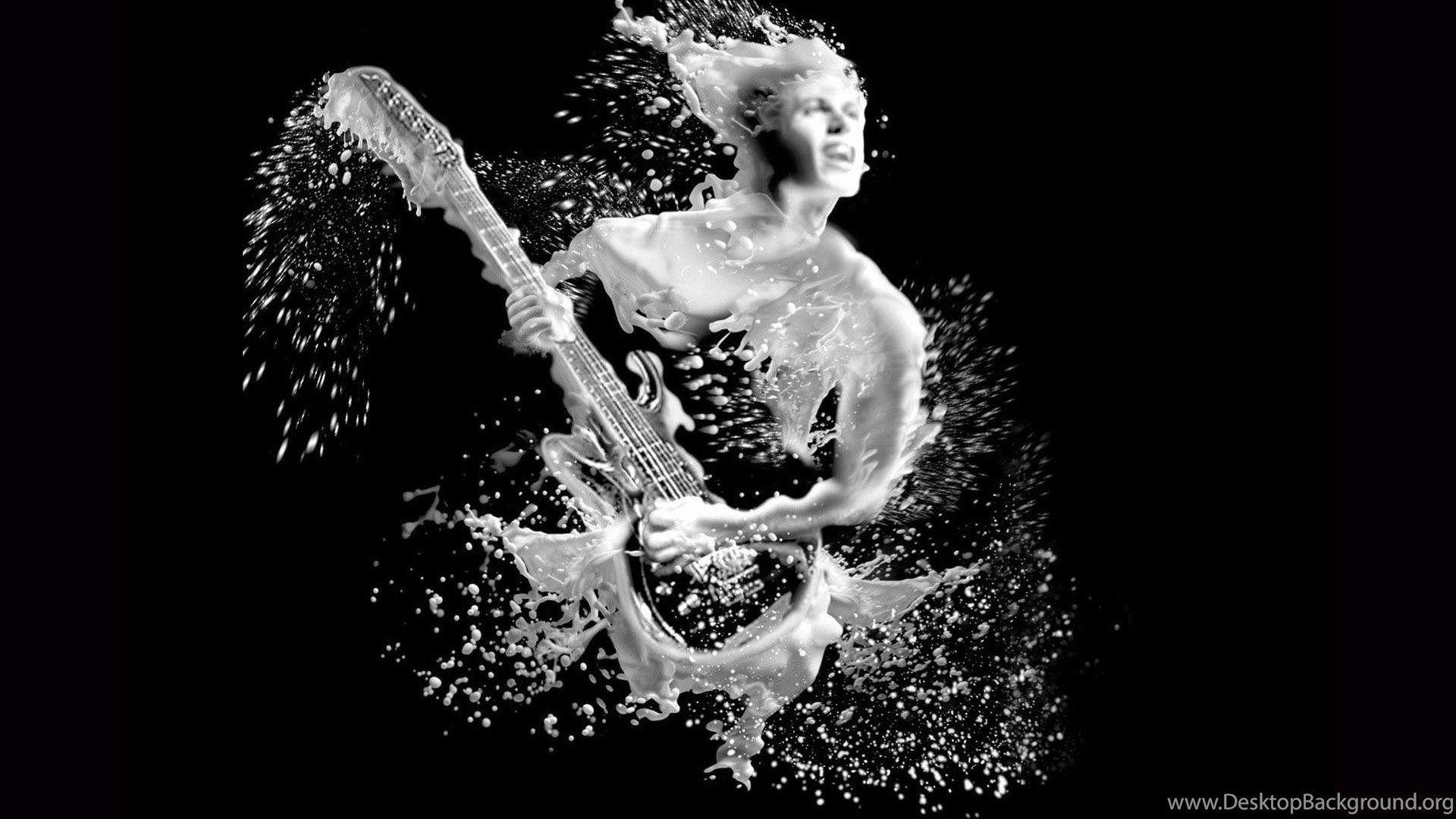 1920x1080 Guitar Digital Liquid Liquid Guitar Player Man Art HD Wallpaper. Desktop Background