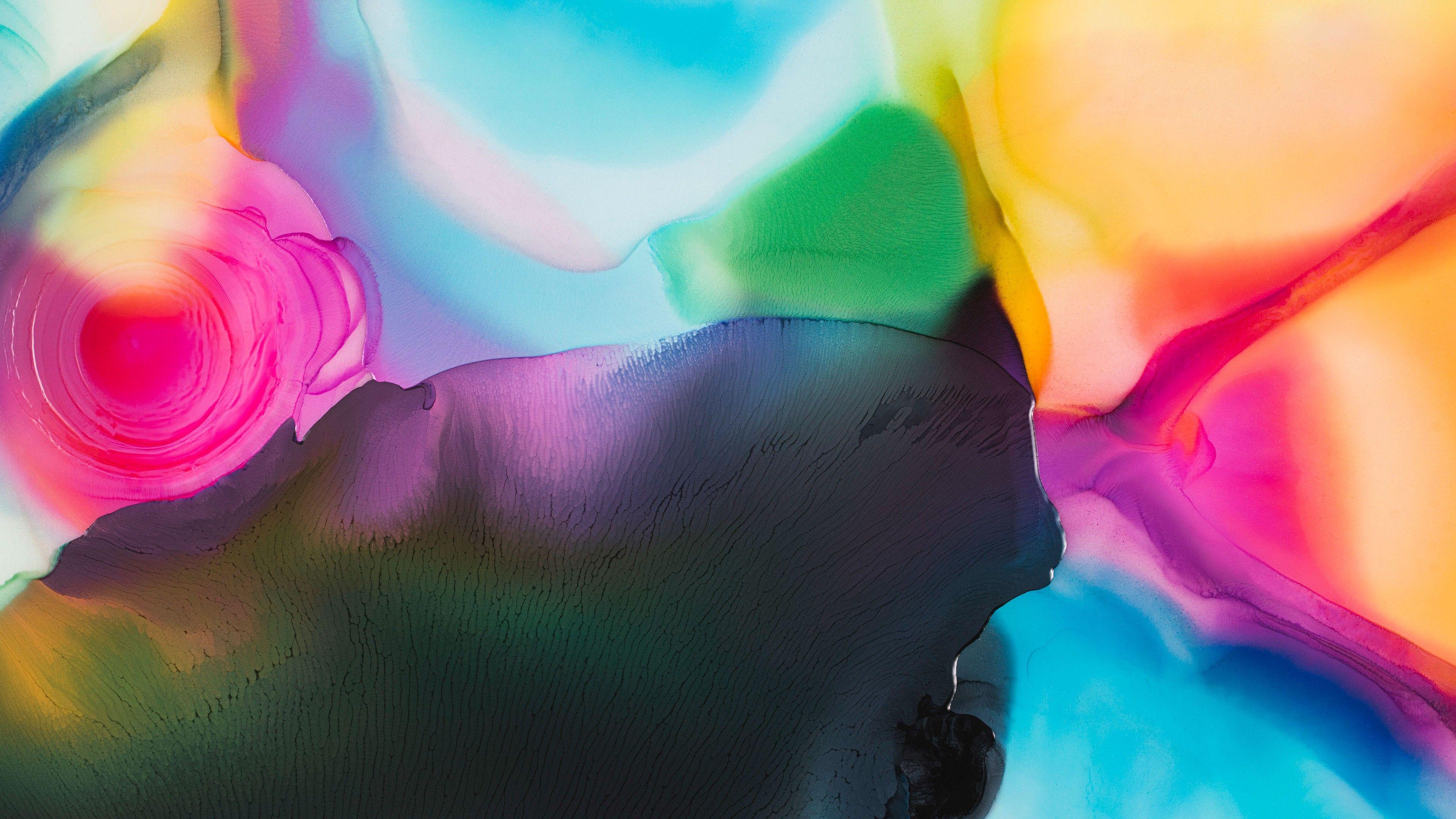 3840x2160 Liquid art 4K Wallpaper, Colorful, Fluid, Waves, Background, Abstract