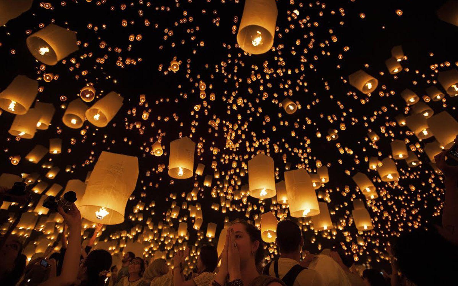 Floating Lantern Festival Ceremony Thailand Wallpapers Top Free