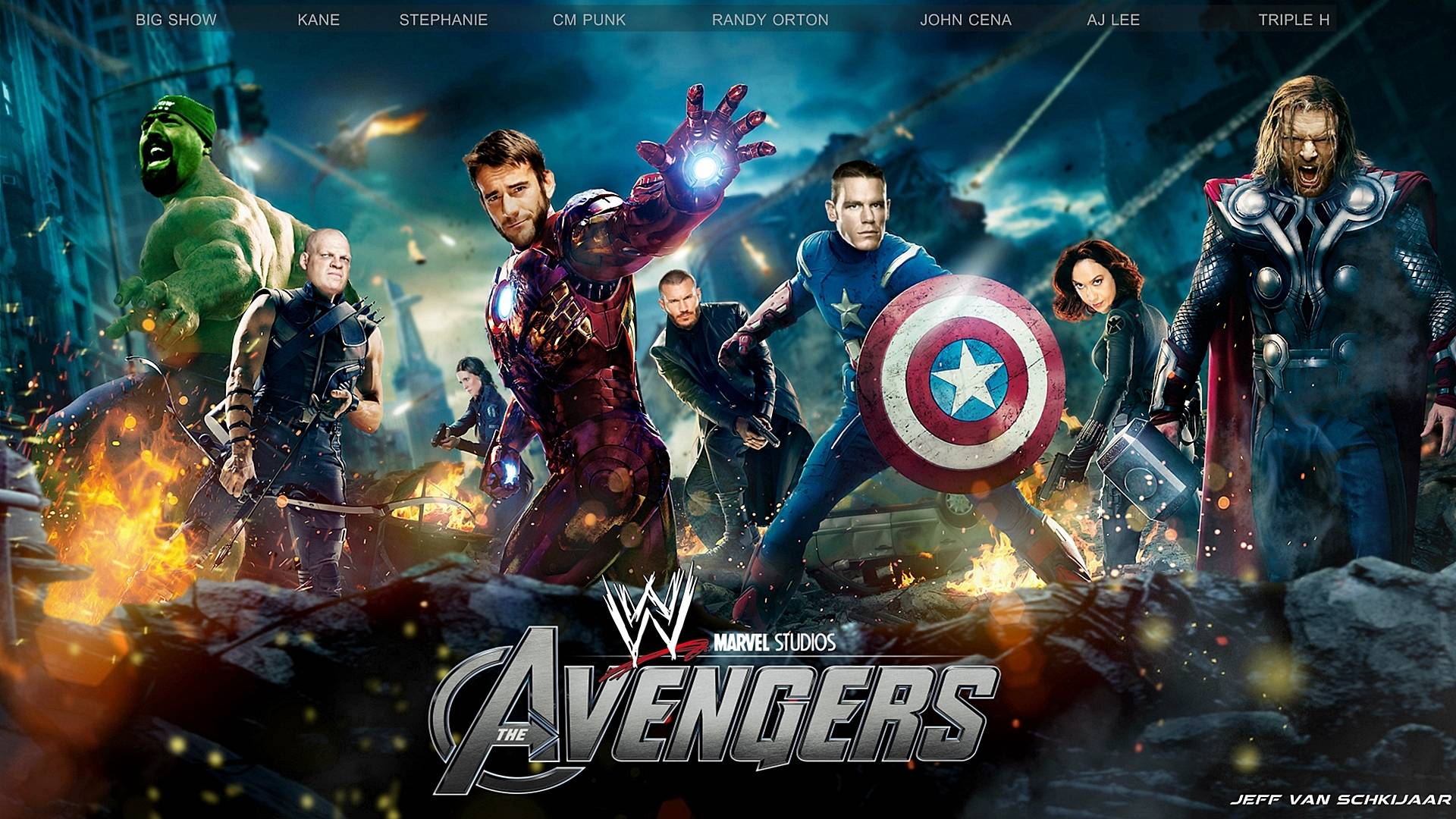 1920x1080 Wwe Logos Wallpaper