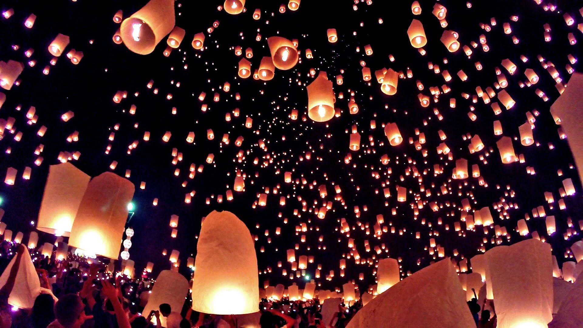 1920x1080 Loy Krathong Lantern Festival Chiang Mai Thailand Gopro Hero3+