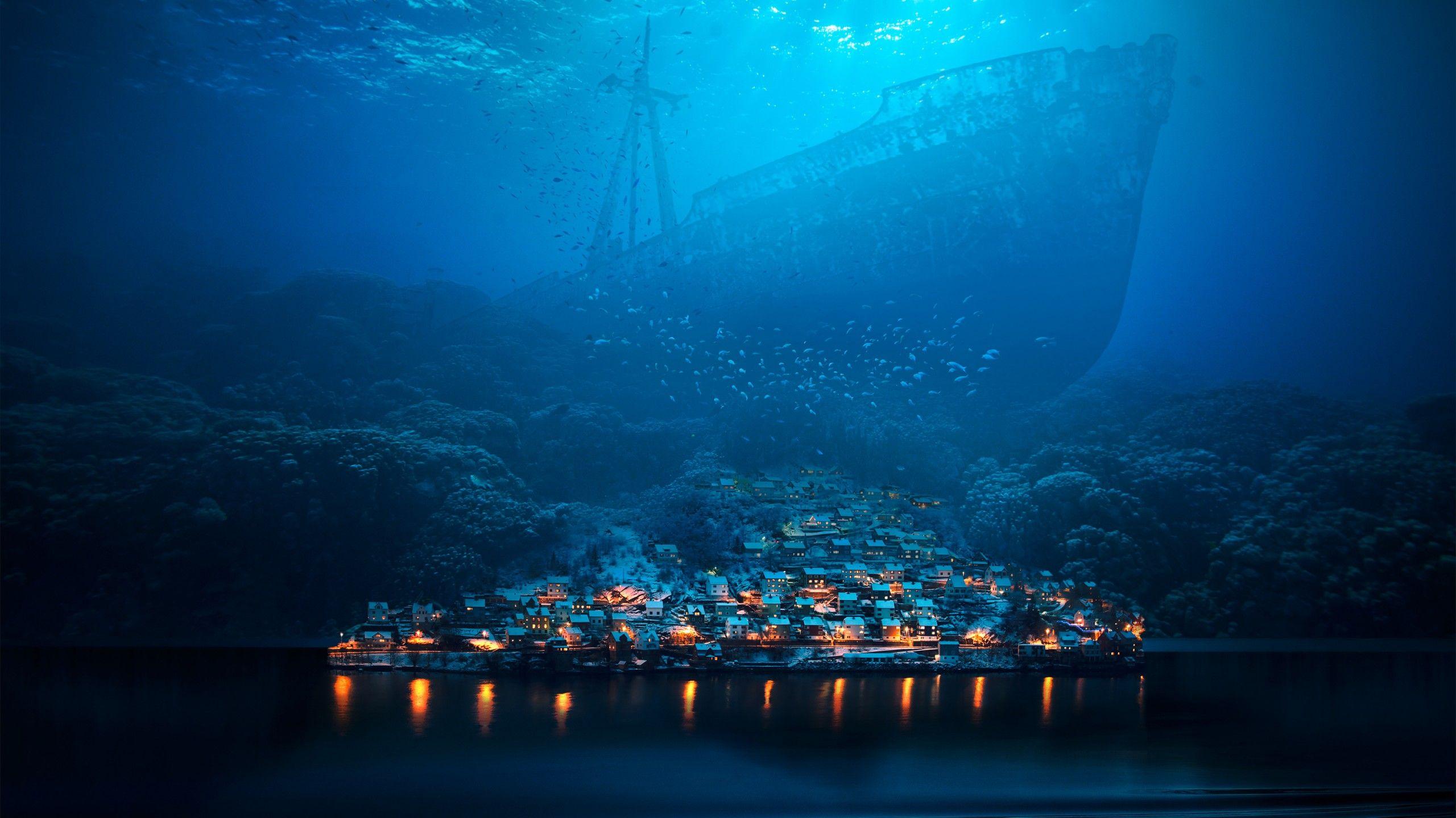 2560x1440 4k Underwater Wallpaper