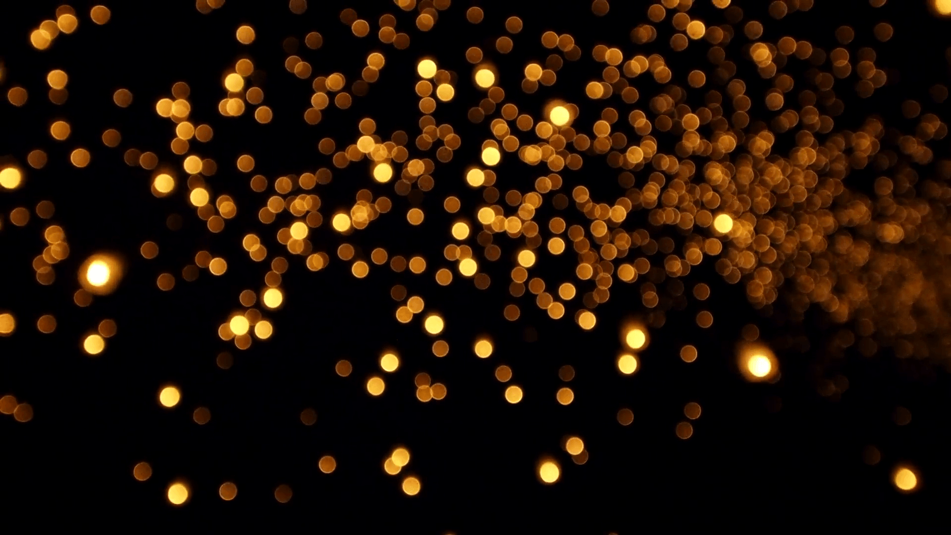 1920x1080 Bokeh Background, Floating Lanterns in the Night Sky Shot Out