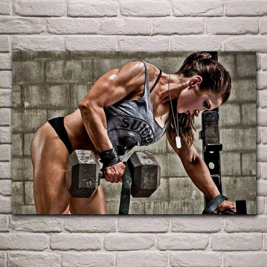 900x900 bodybuilder woman muscles power female fitness EX346 Living room home wall modern art decor wood frame fabric poster print. poster print. fabric postersmodern art