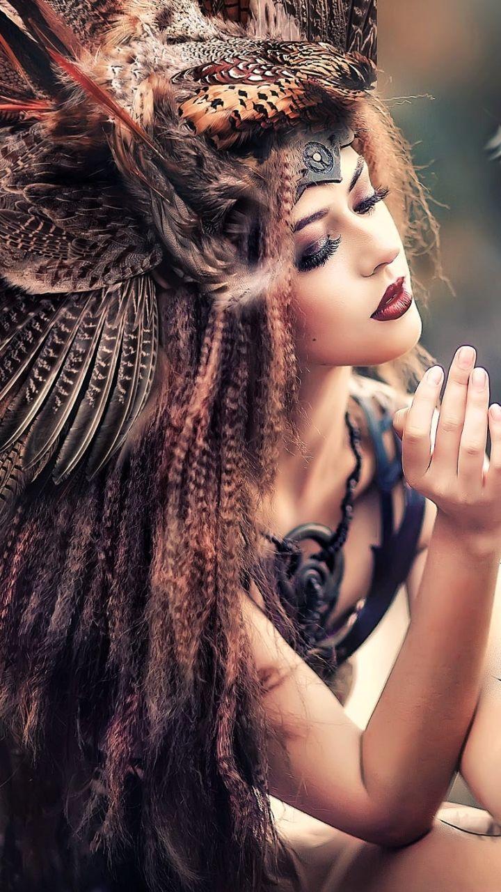 720x1280 Native American Indian Women Wallpaper