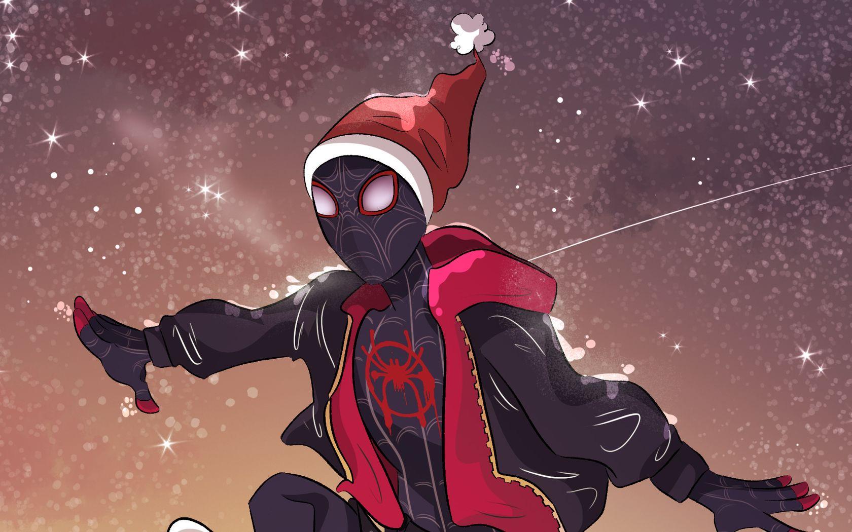 1680x1050 Spider Man Into Spider Verse Christmas 1680x1050 Resolution HD 4k Wallpaper, Image, Background, Photo and Picture