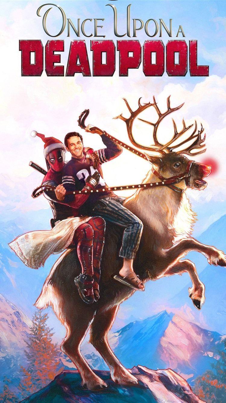 750x1334 Wallpaper Deadpool superhero, deer, Christmas 2560x1600 HD Picture, Image