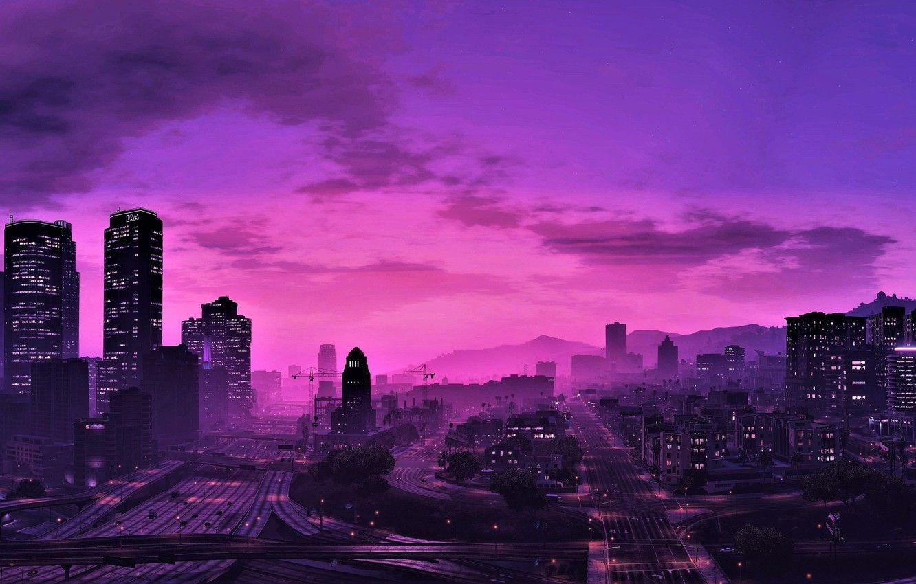 1332x850 Photo Wallpaper City, Game, Sky, Grand Theft Auto V, Gta 5 Stylé