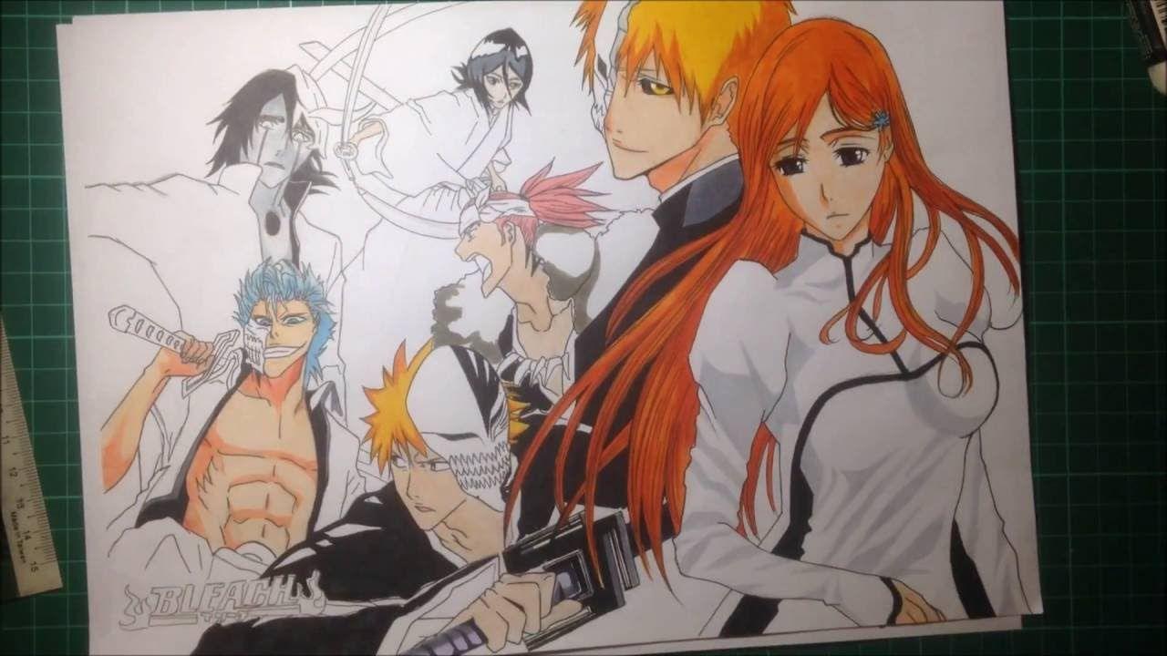 1280x720 Bleach Drawing Arrancar arc Wallpaper