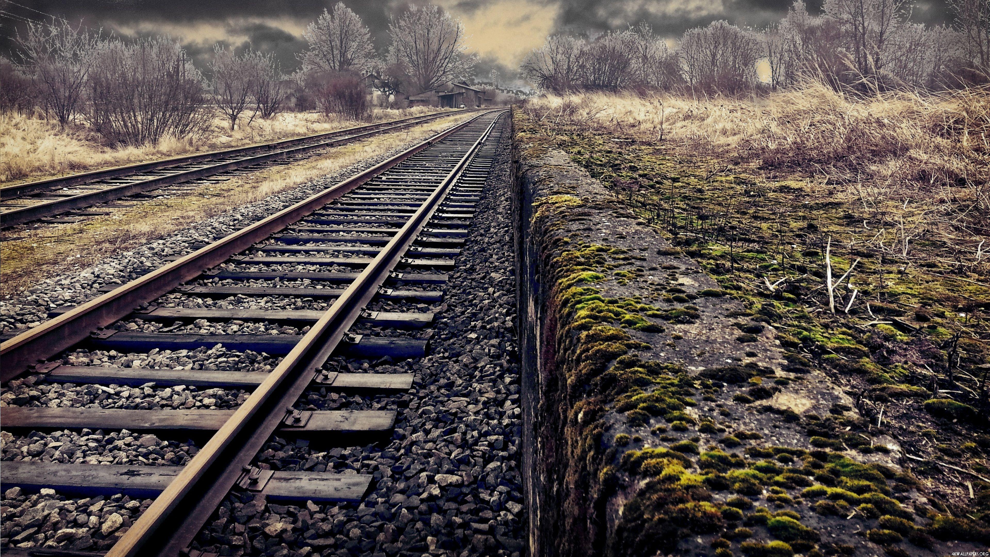 3840x2160 4K Rail Track Wallpaper