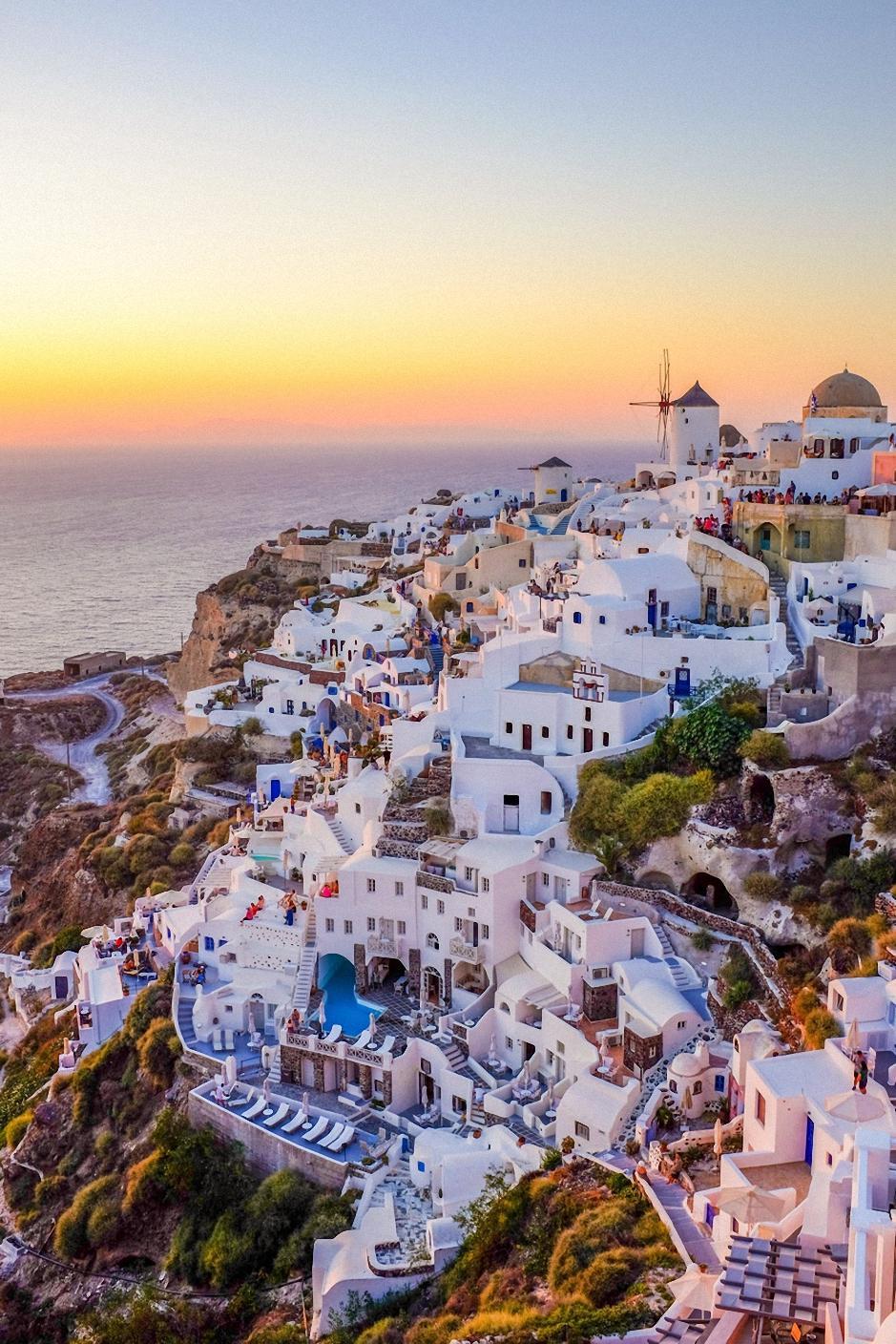 Santorini Sunset Greece Wallpapers - Top Free Santorini Sunset Greece