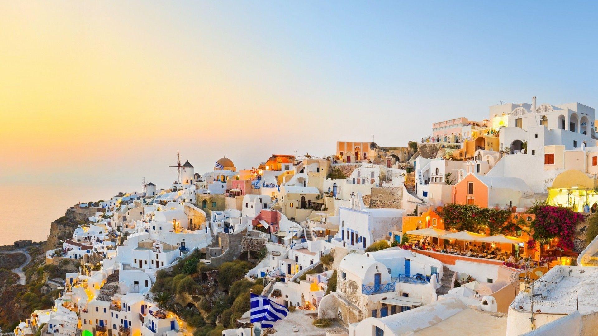 Santorini Sunset Greece Wallpapers Top Free Santorini Sunset Greece